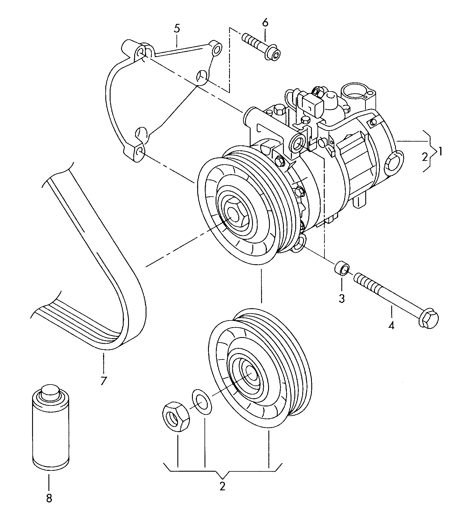 VAG 4F0260805AF - Compressor, air conditioning parts5.com