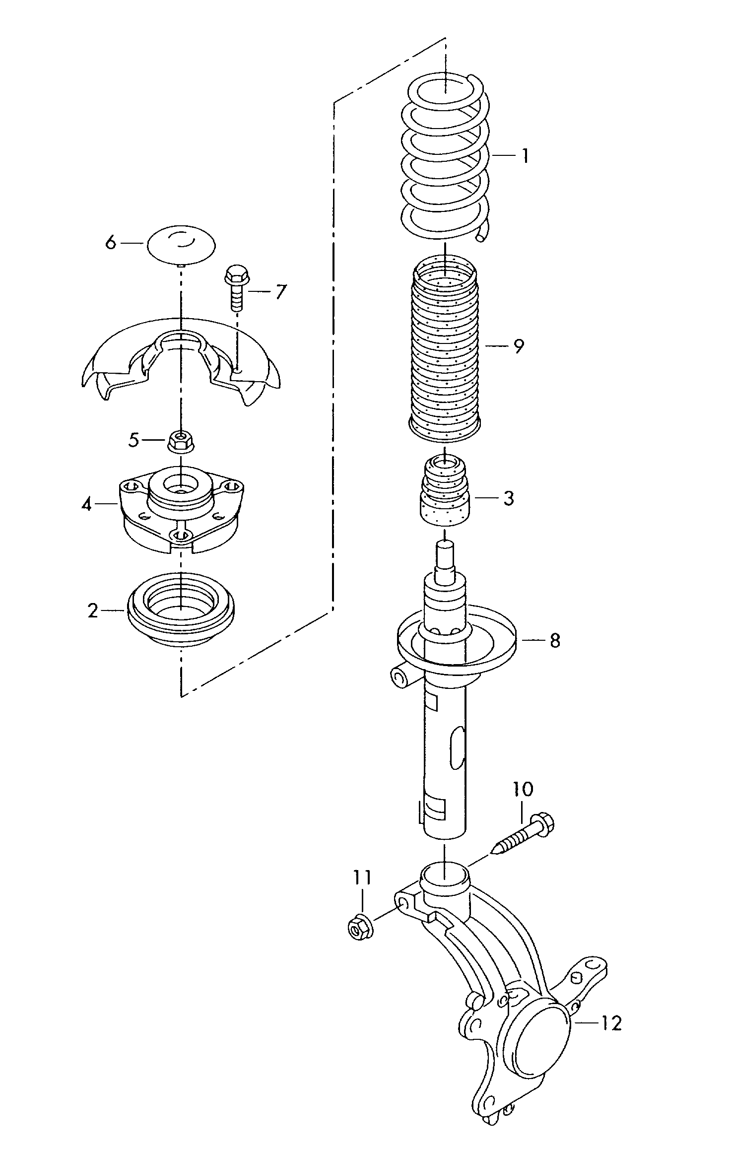 VAG 1K0 412 303 P - Отбойник, демпфер амортизатора parts5.com