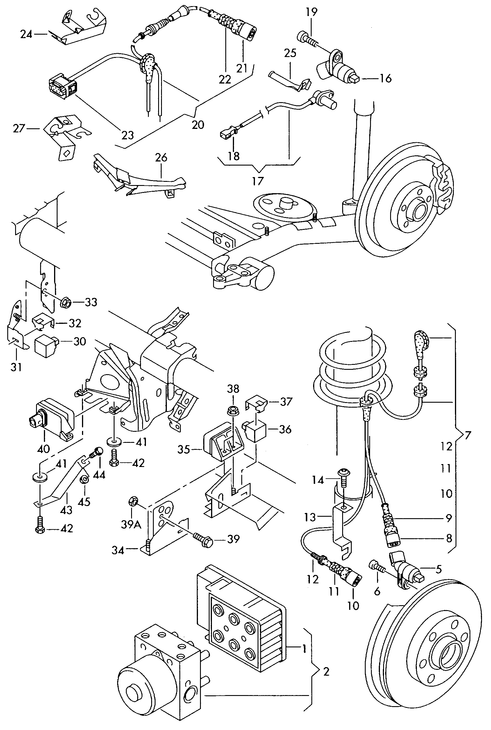 Seat 1J0927807D - Датчик ABS, частота вращения колеса parts5.com