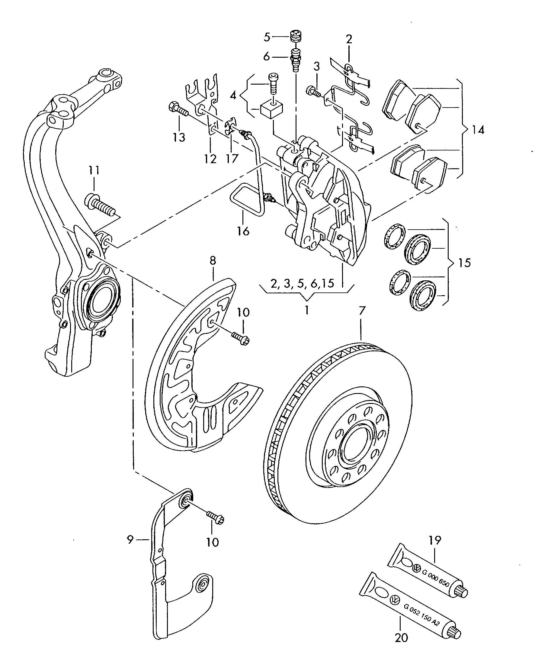 VAG 4B0 698 151 S - Тормозные колодки, дисковые, комплект parts5.com