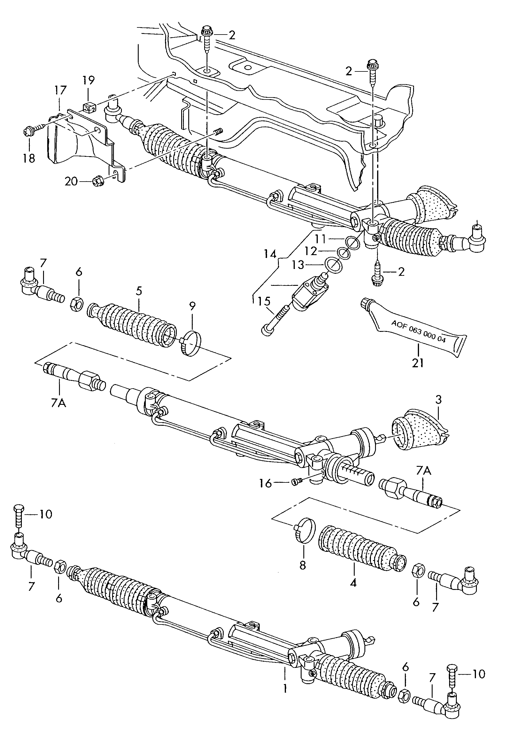 VAG 4B1 422 052 - Рулевой механизм, рейка parts5.com