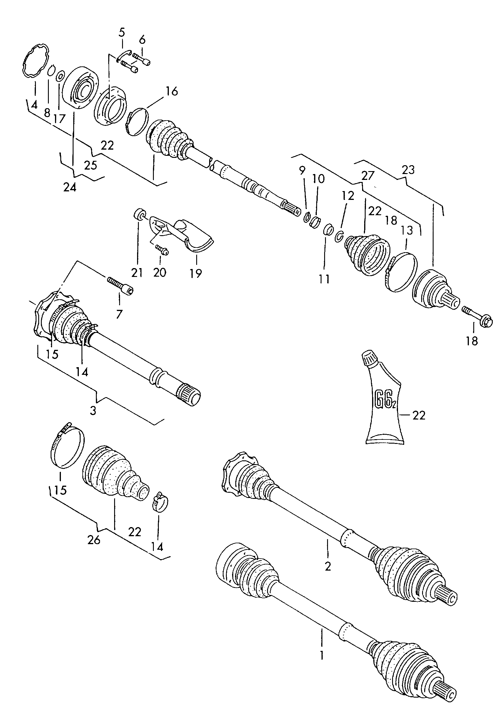 Skoda 321 498 103 - Шарнир, ШРУС, приводной вал parts5.com