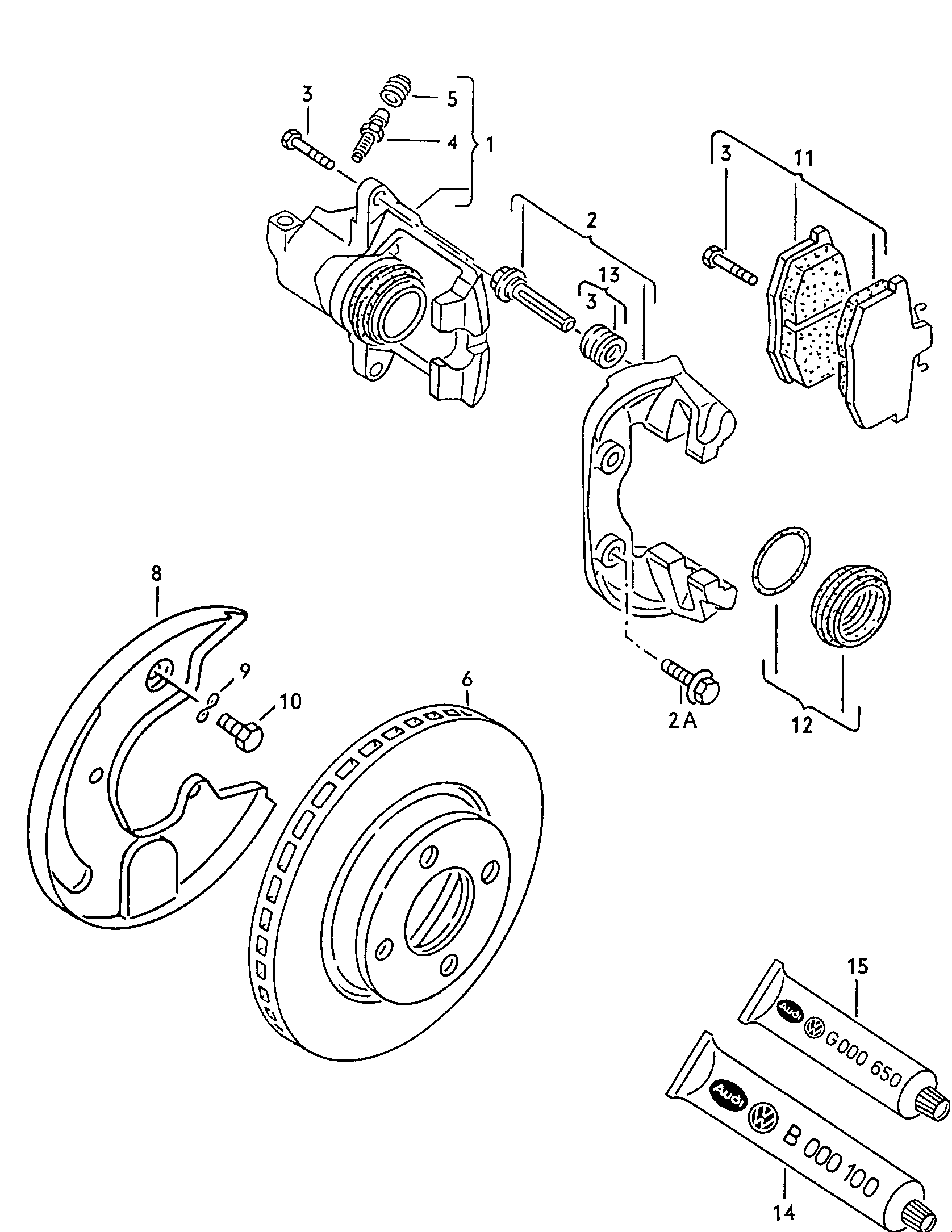 Seat 8A0698151B - Тормозные колодки, дисковые, комплект parts5.com