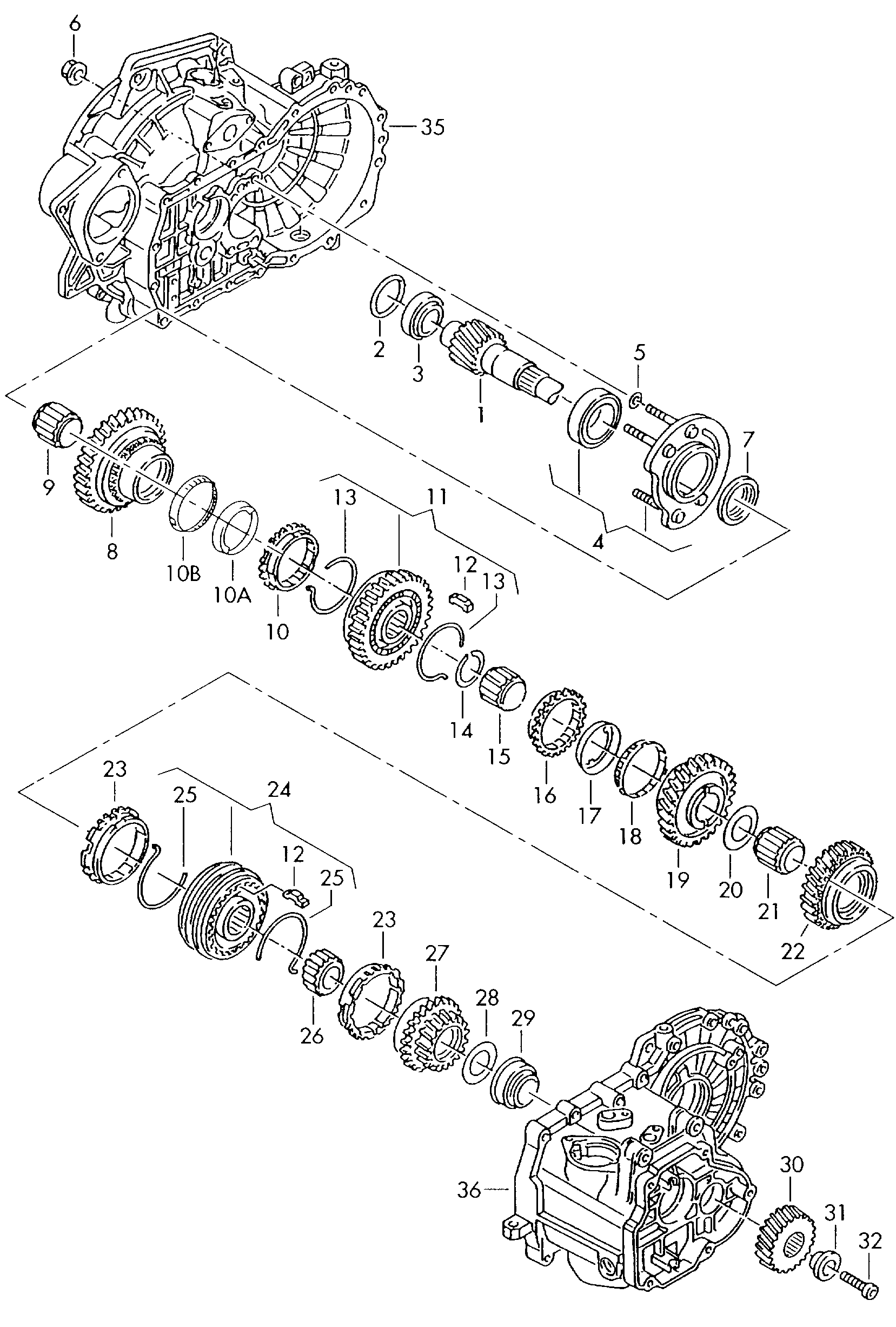 VW 02A 311 375 - Ремонтный комплект, ступенчатая коробка передач parts5.com