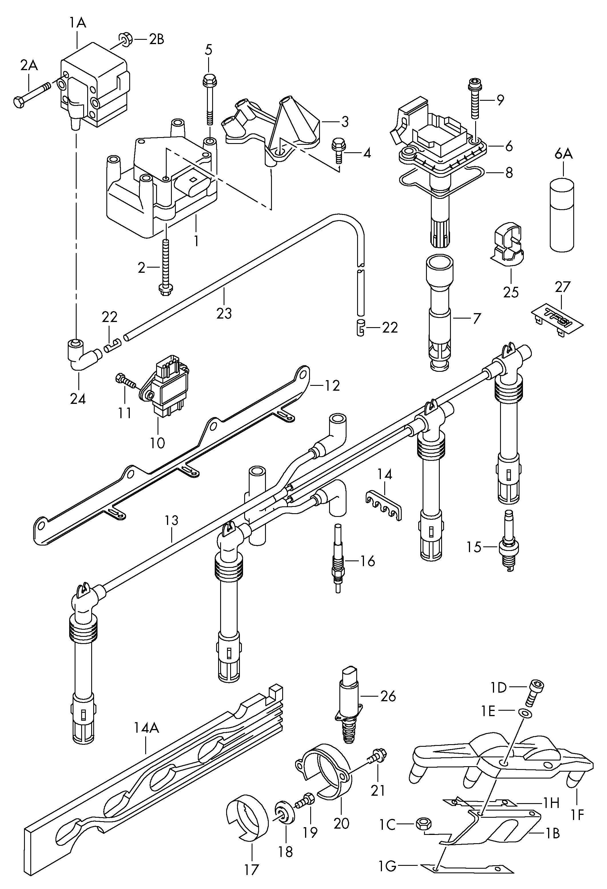 AUDI 06A905409H - Комплект проводов зажигания parts5.com