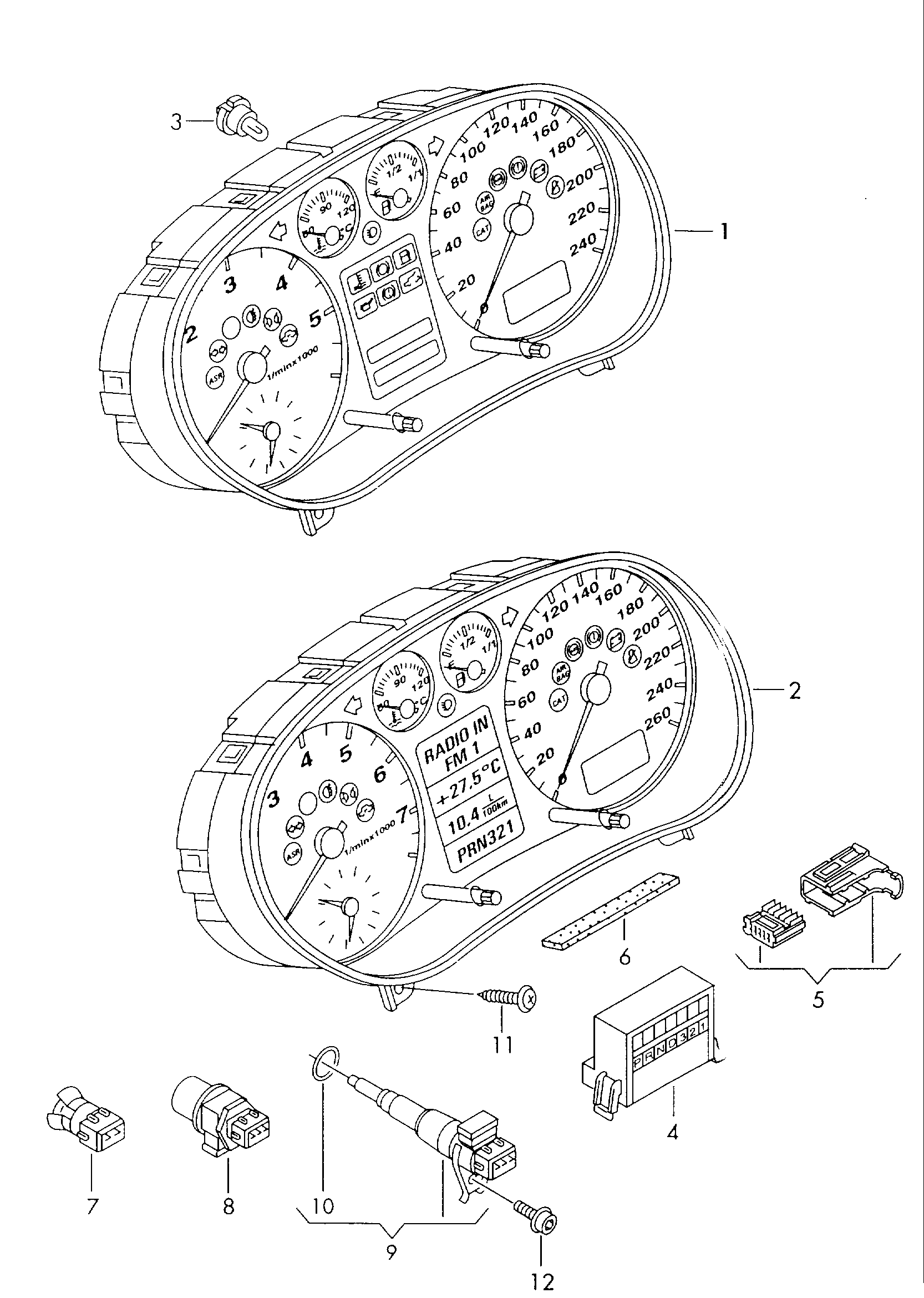 AUDI 1J0919379 - Датчик, внешняя температура parts5.com