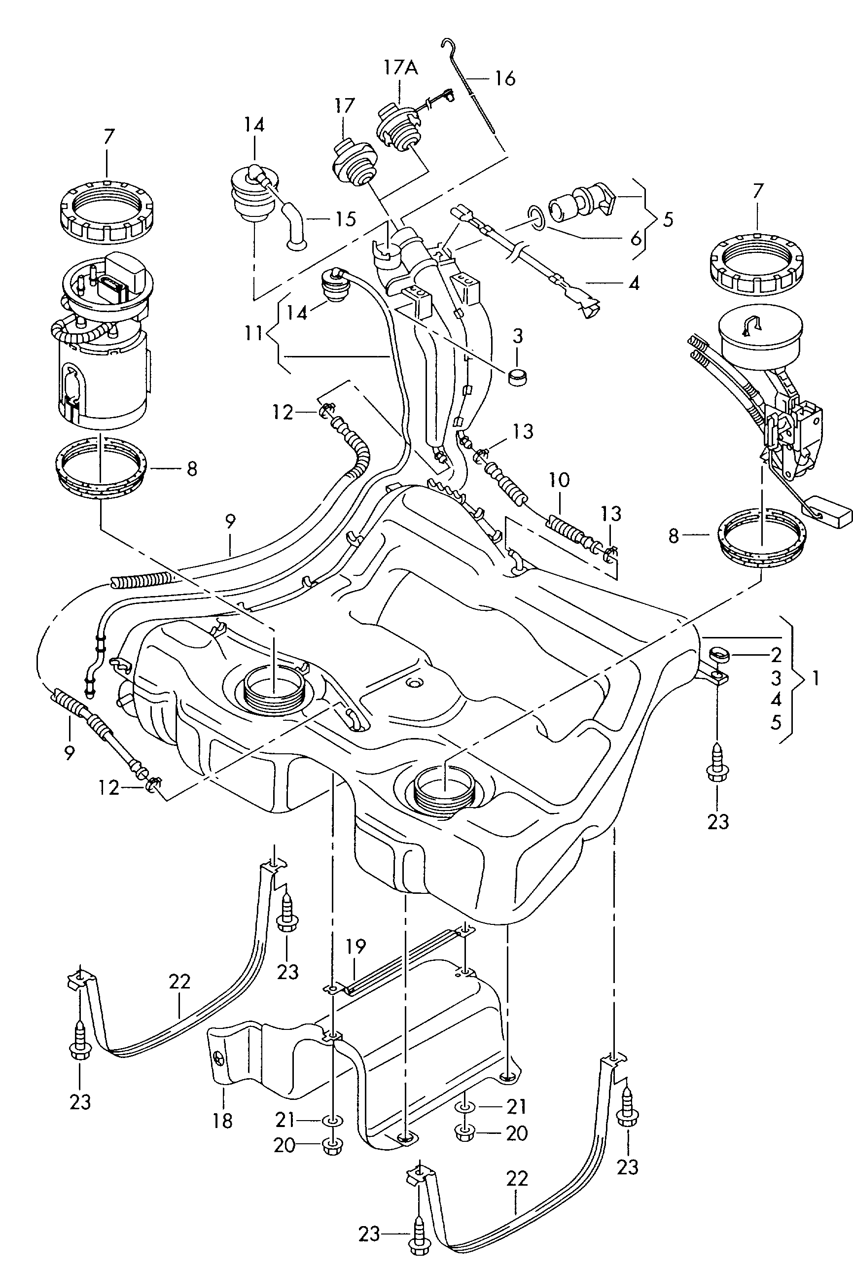 AUDI 1J0201550AC - Крышка, топливный бак parts5.com