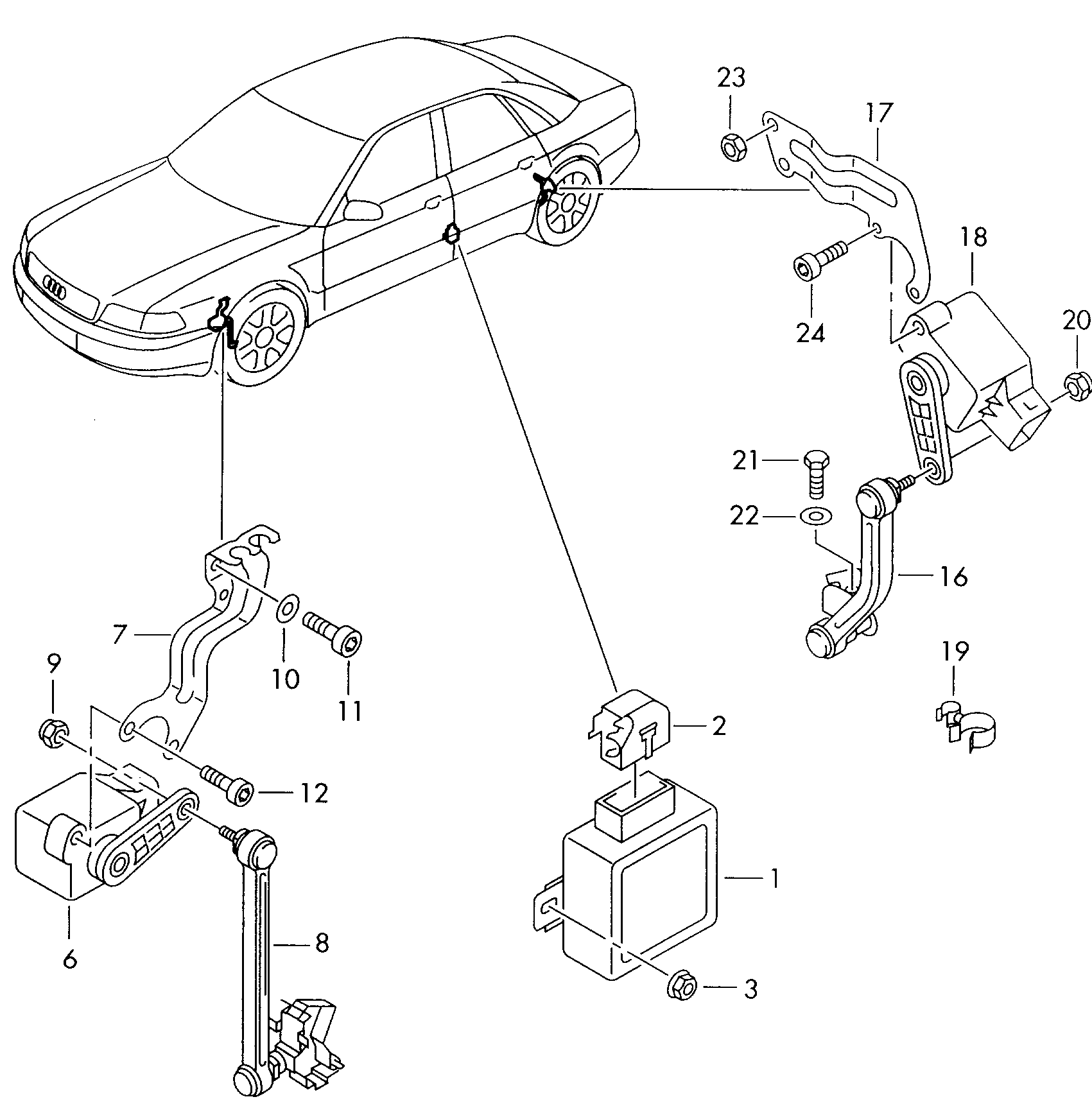 VW 4B0 907 503 - Датчик, ксеноновый свет (регулировка угла наклона фар) parts5.com