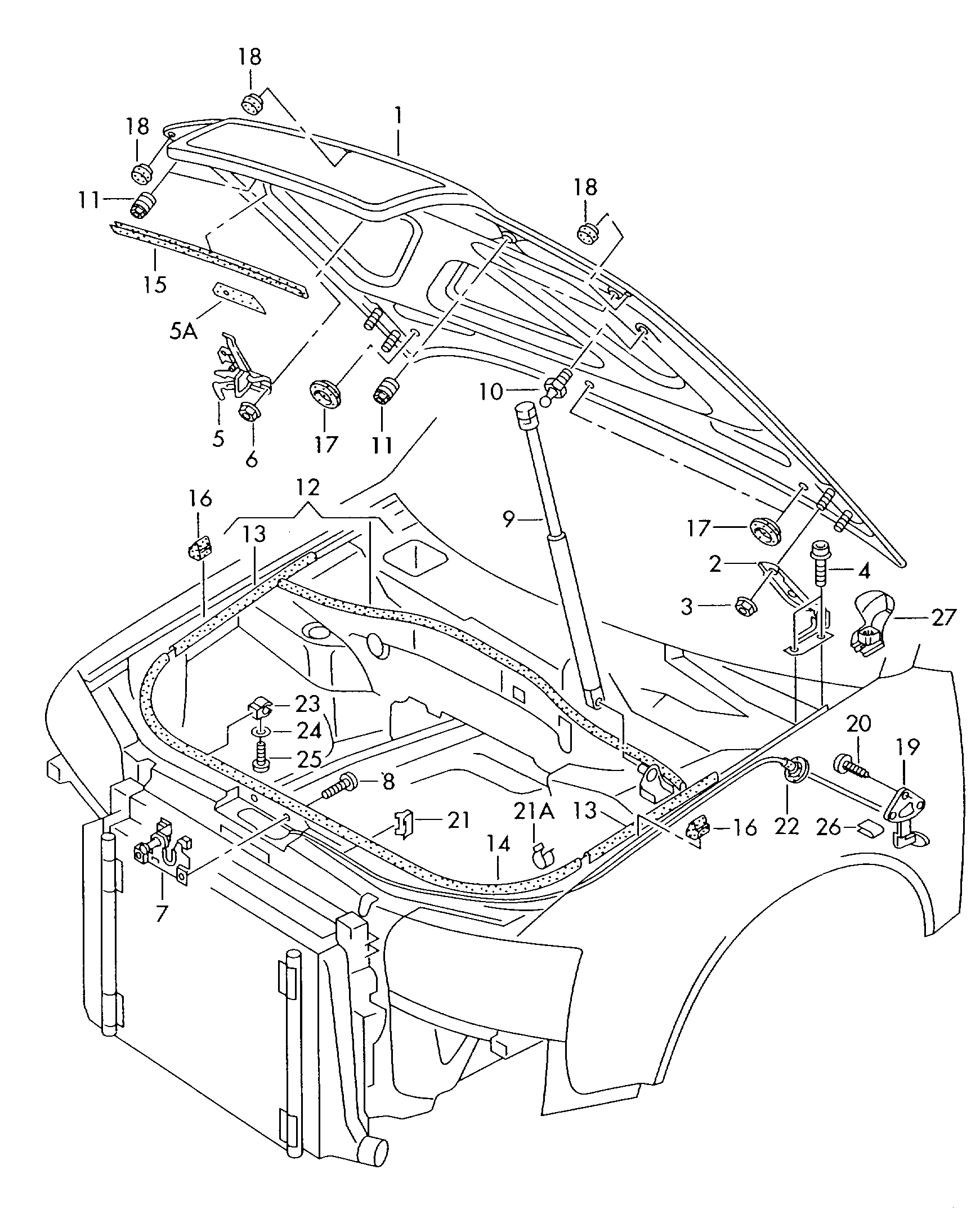 VW 4B0 823 359 C - Газовая пружина, капот parts5.com