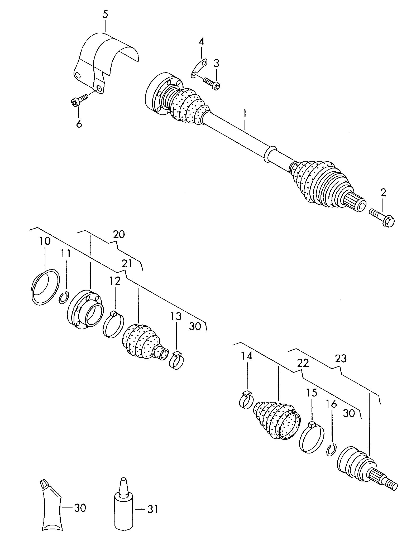 VAG 1K0498201F - Пыльник, приводной вал parts5.com