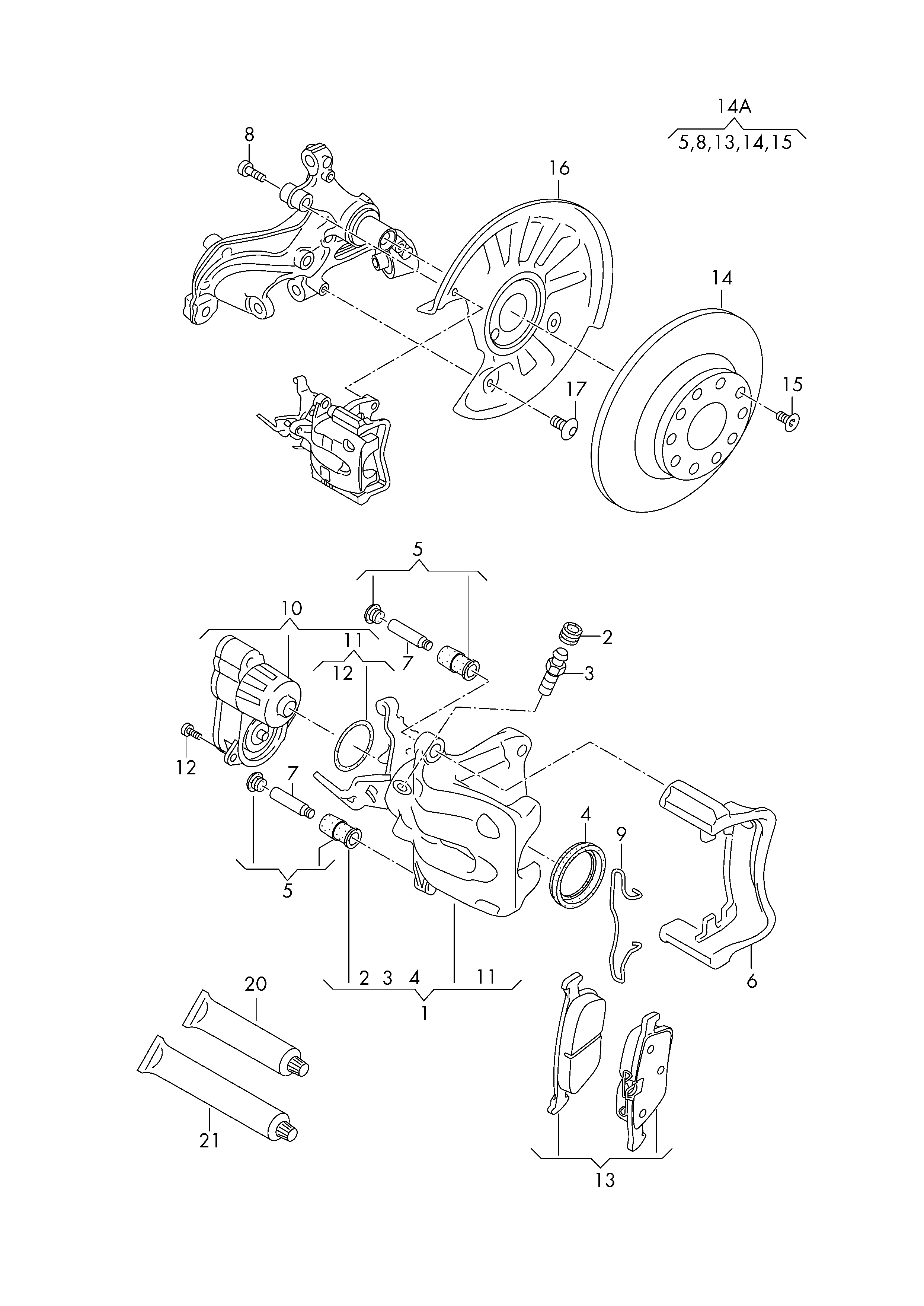 VAG 8V0 615 423D - Piston, brake caliper parts5.com