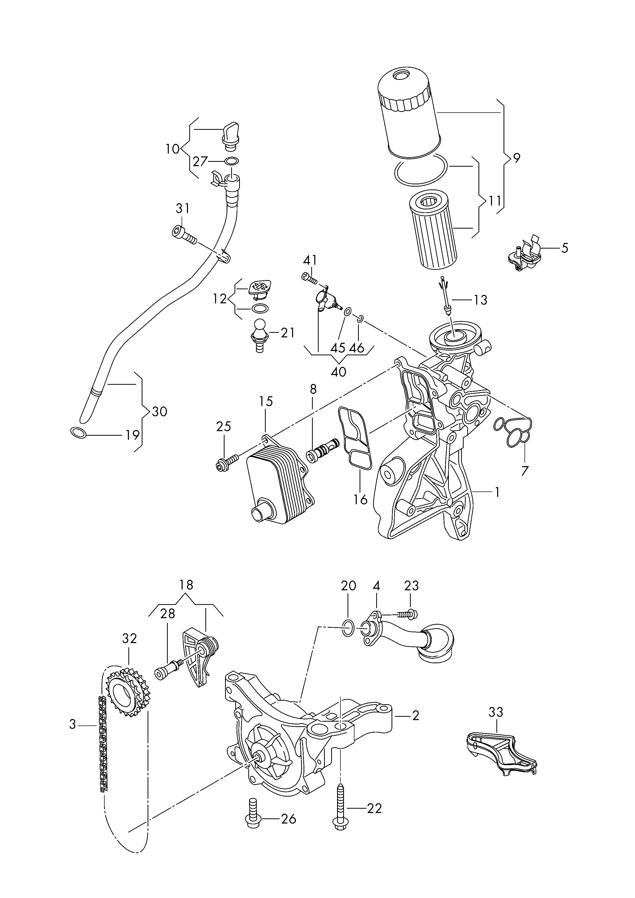 Seat 06K 115 225 - Комплект цепи, привод масляного насоса parts5.com