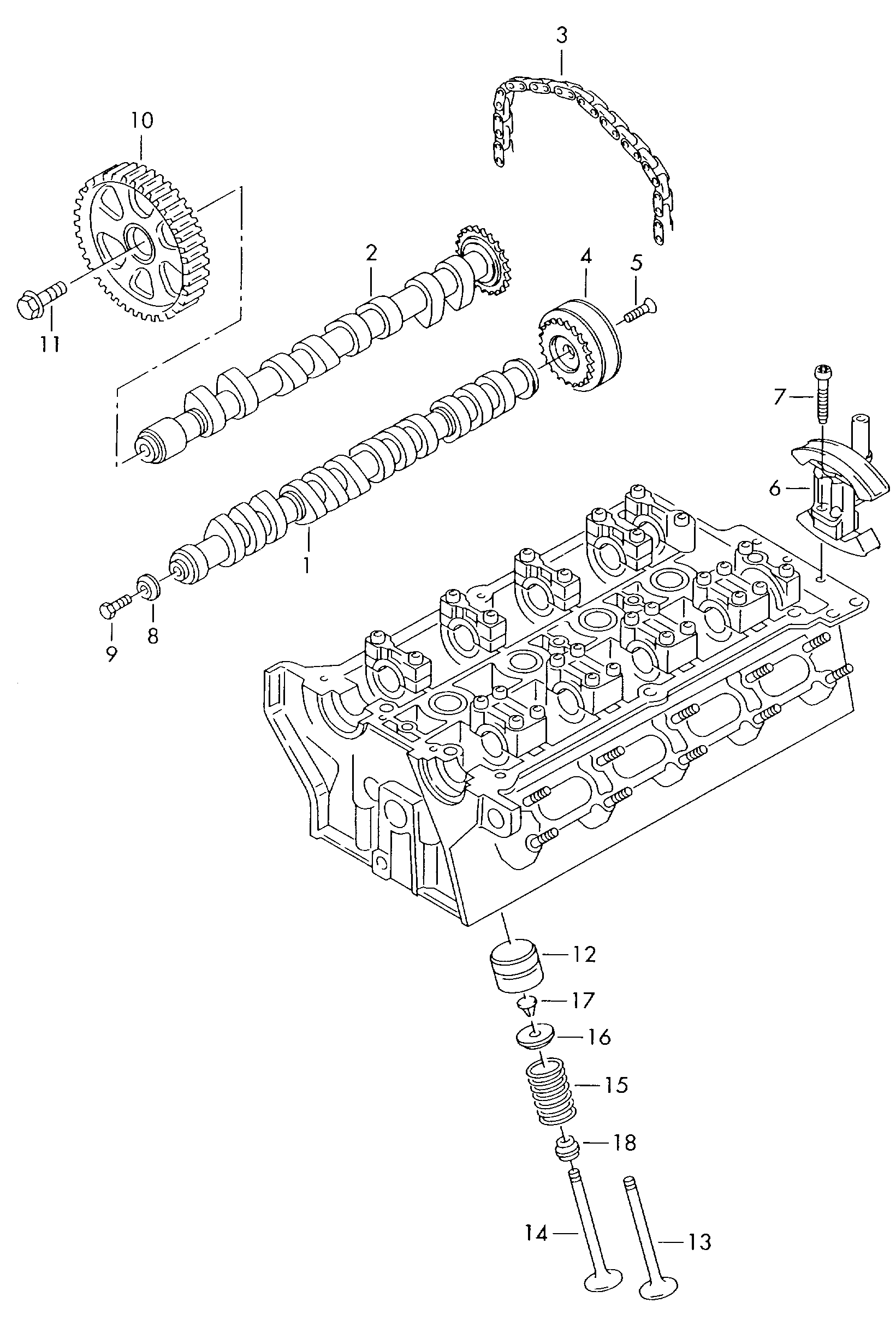 Seat 058 109 309 F - Толкатель, гидрокомпенсатор parts5.com