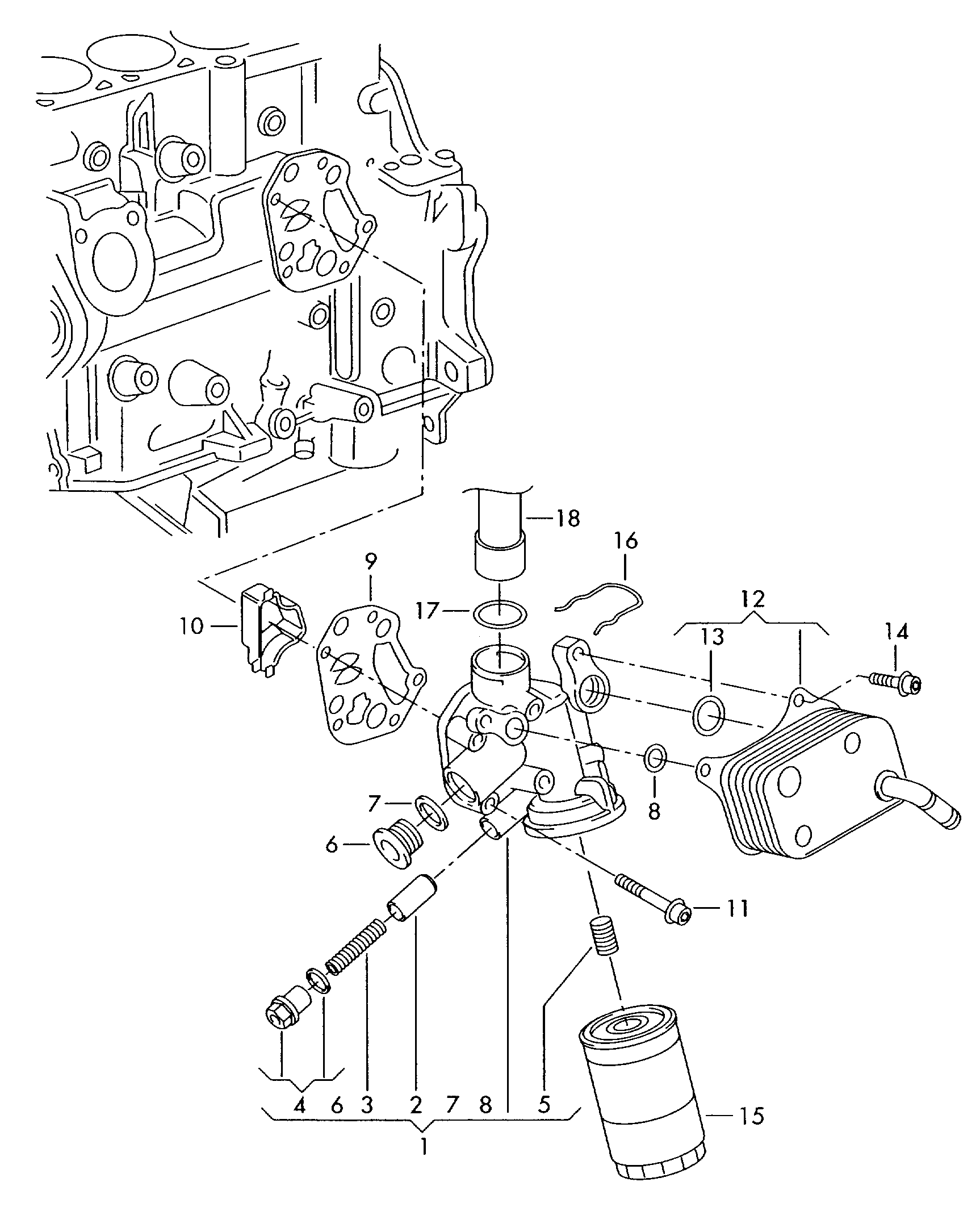 VW 06B 117 021 - Масляный радиатор, ступенчатая коробка передач parts5.com