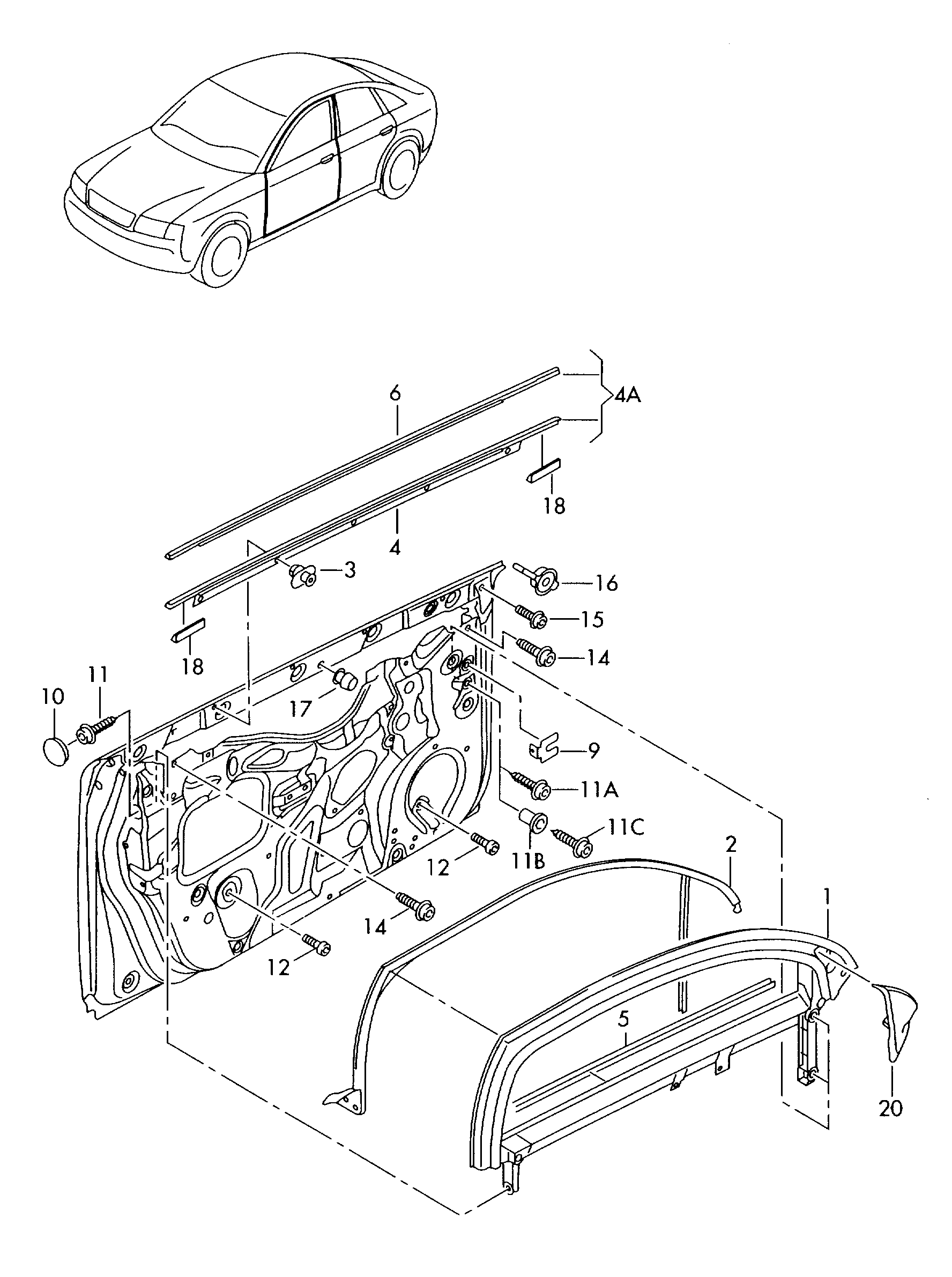 VW N  90771003 - Супорт радиатора, передняя планка parts5.com