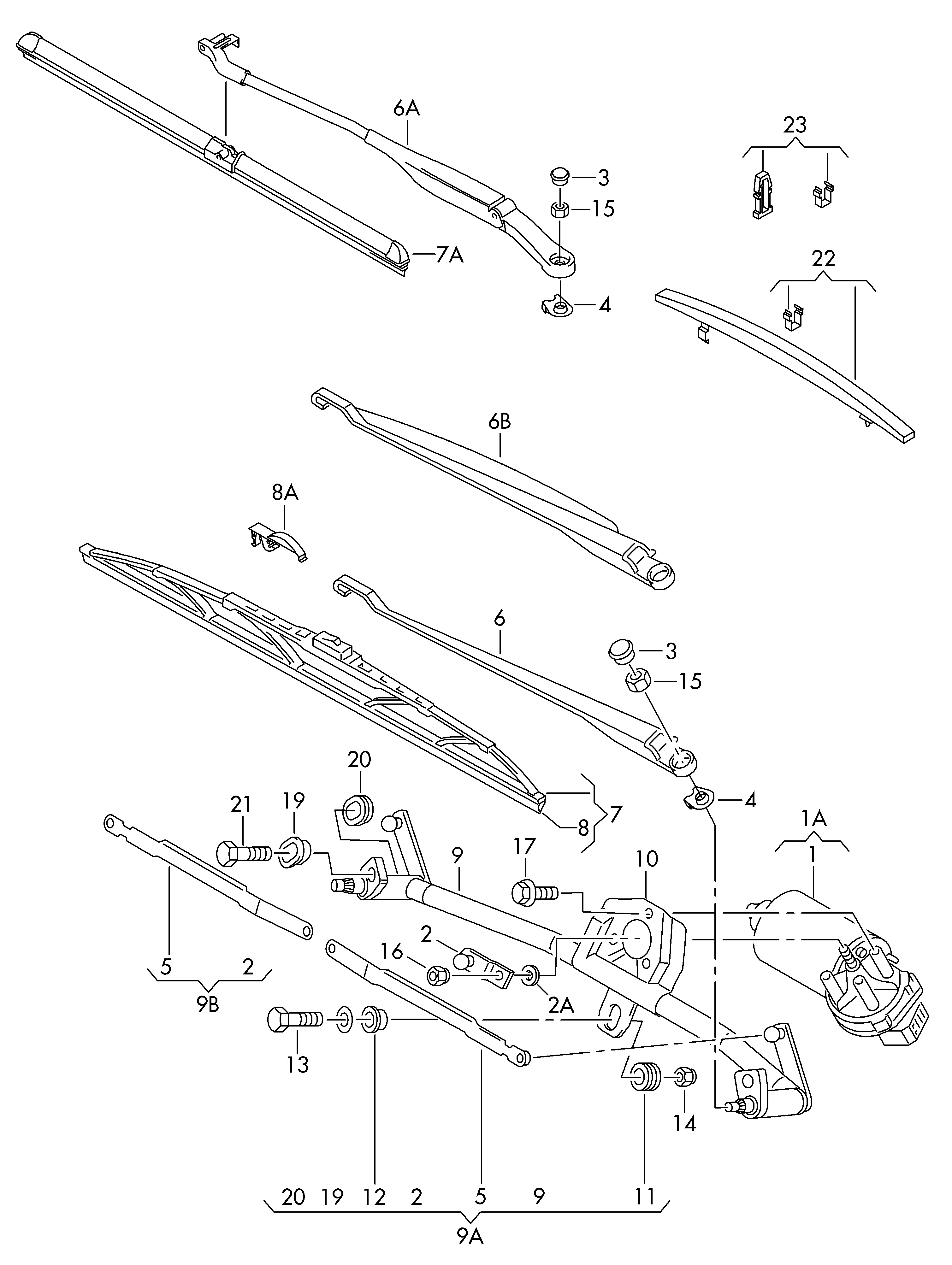 VAG 4B0 998 002 - Щетка стеклоочистителя parts5.com