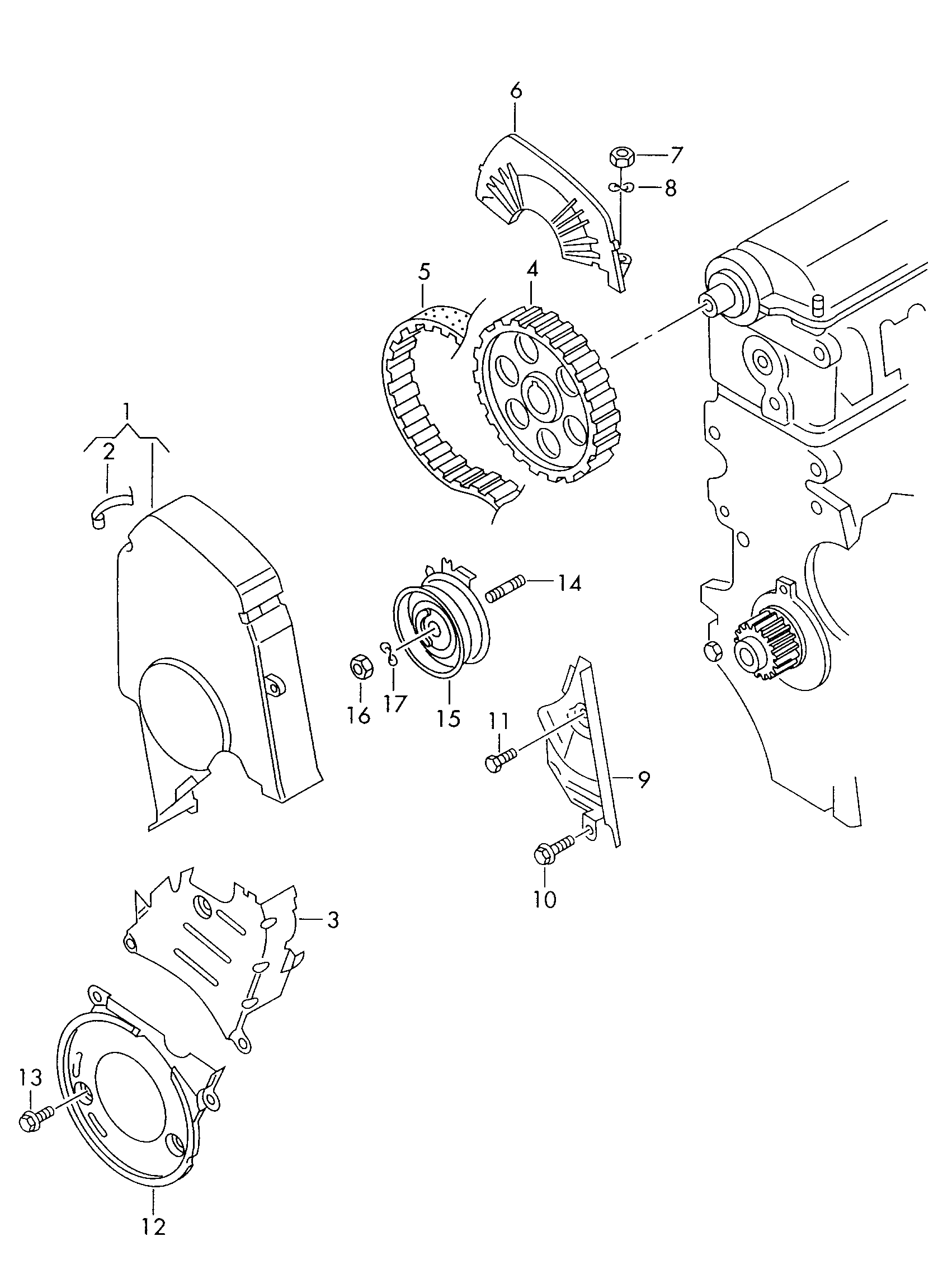 VW 06A 109 108B - Кожух, зубчатый ремень parts5.com