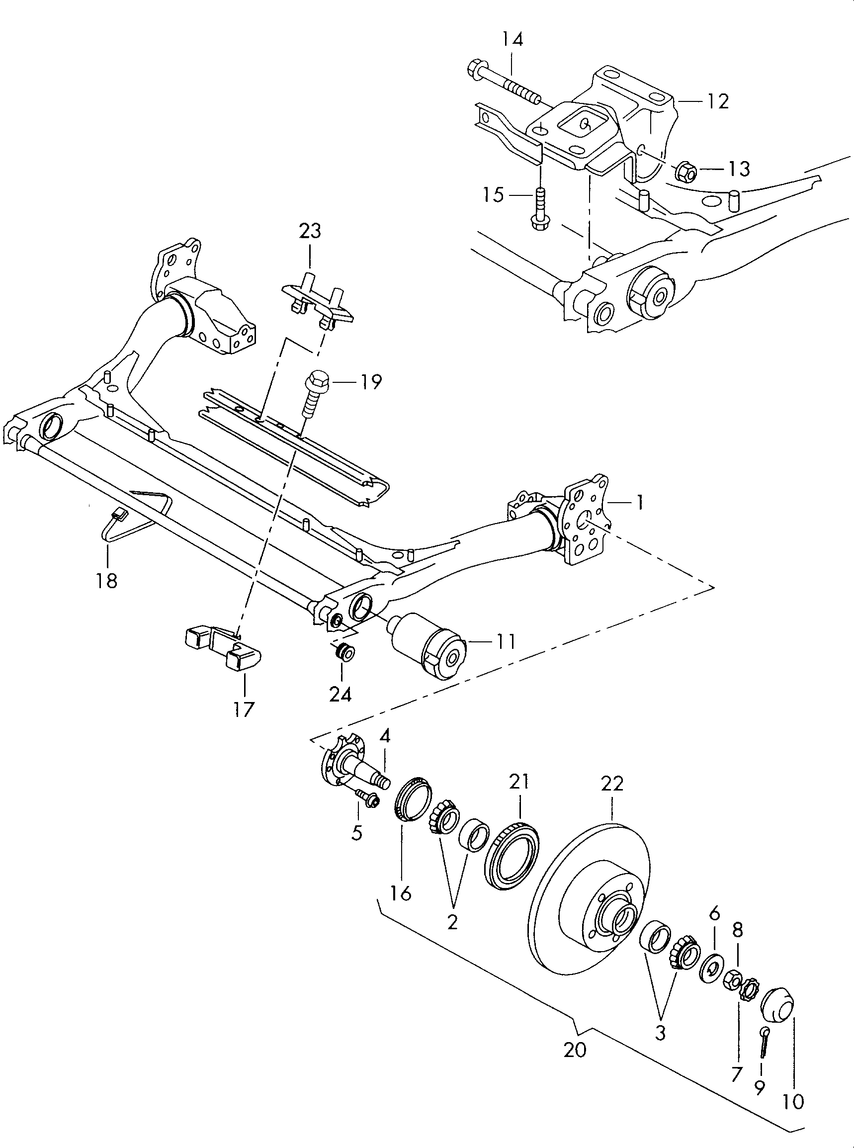 VW 8A0501641A - Комплект подшипника ступицы колеса parts5.com