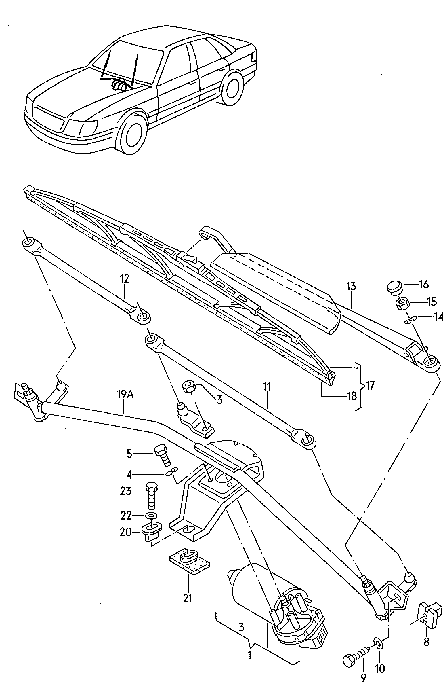 VW 8D1998003 - Wiper Blade parts5.com