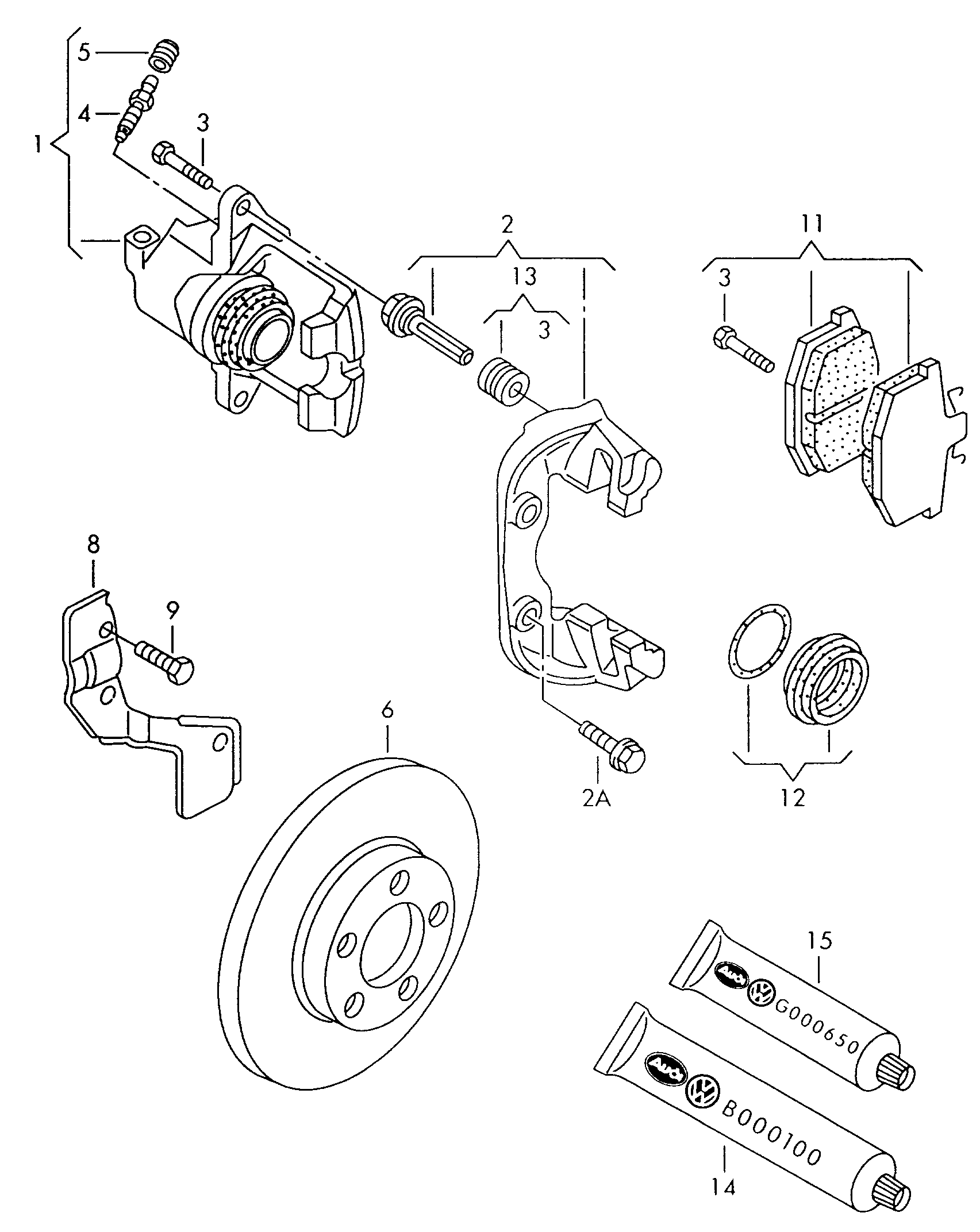 VAG 8D0 698 151 L - Тормозные колодки, дисковые, комплект parts5.com