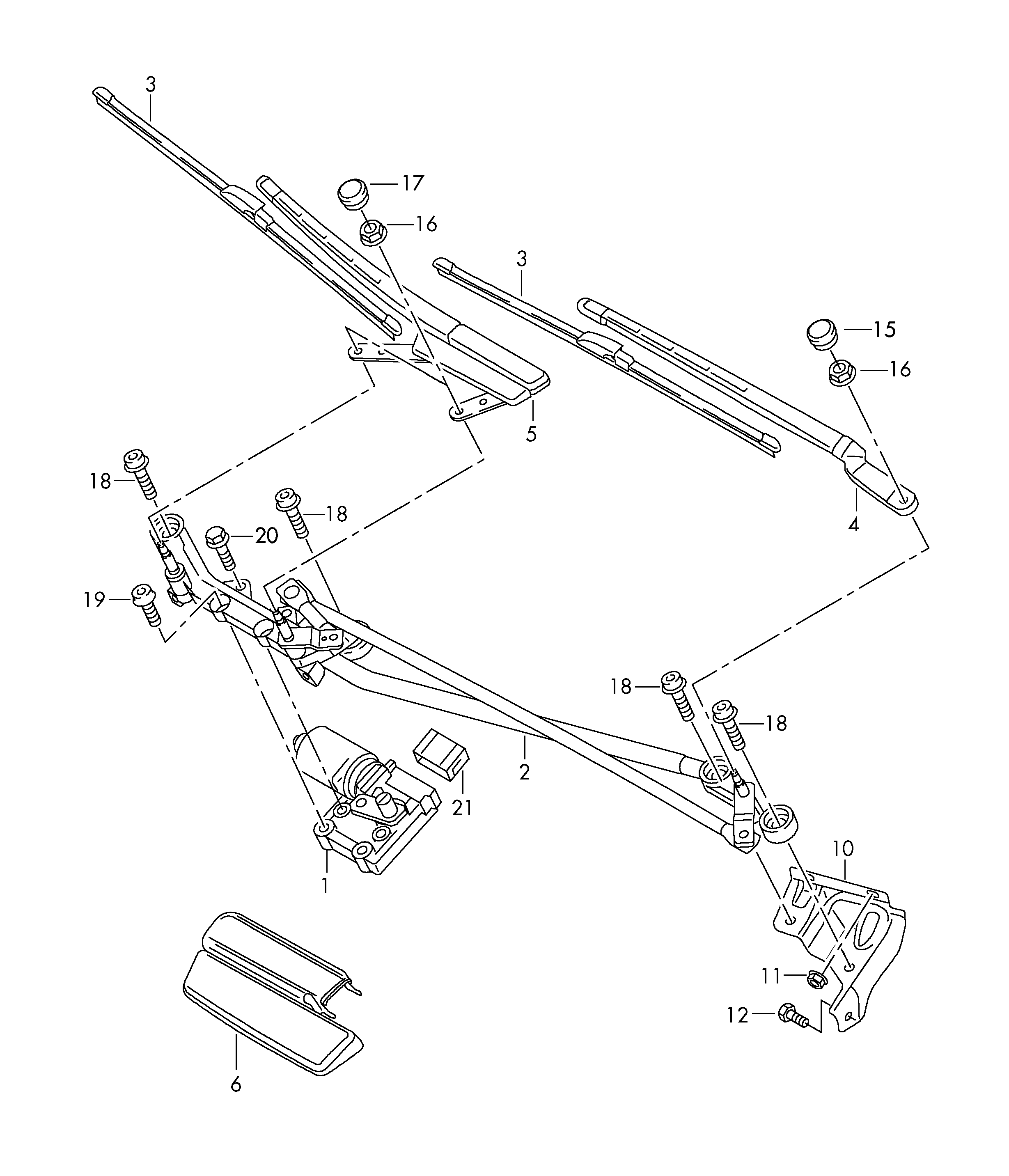 VW 4L1 955 425 B - Щетка стеклоочистителя parts5.com