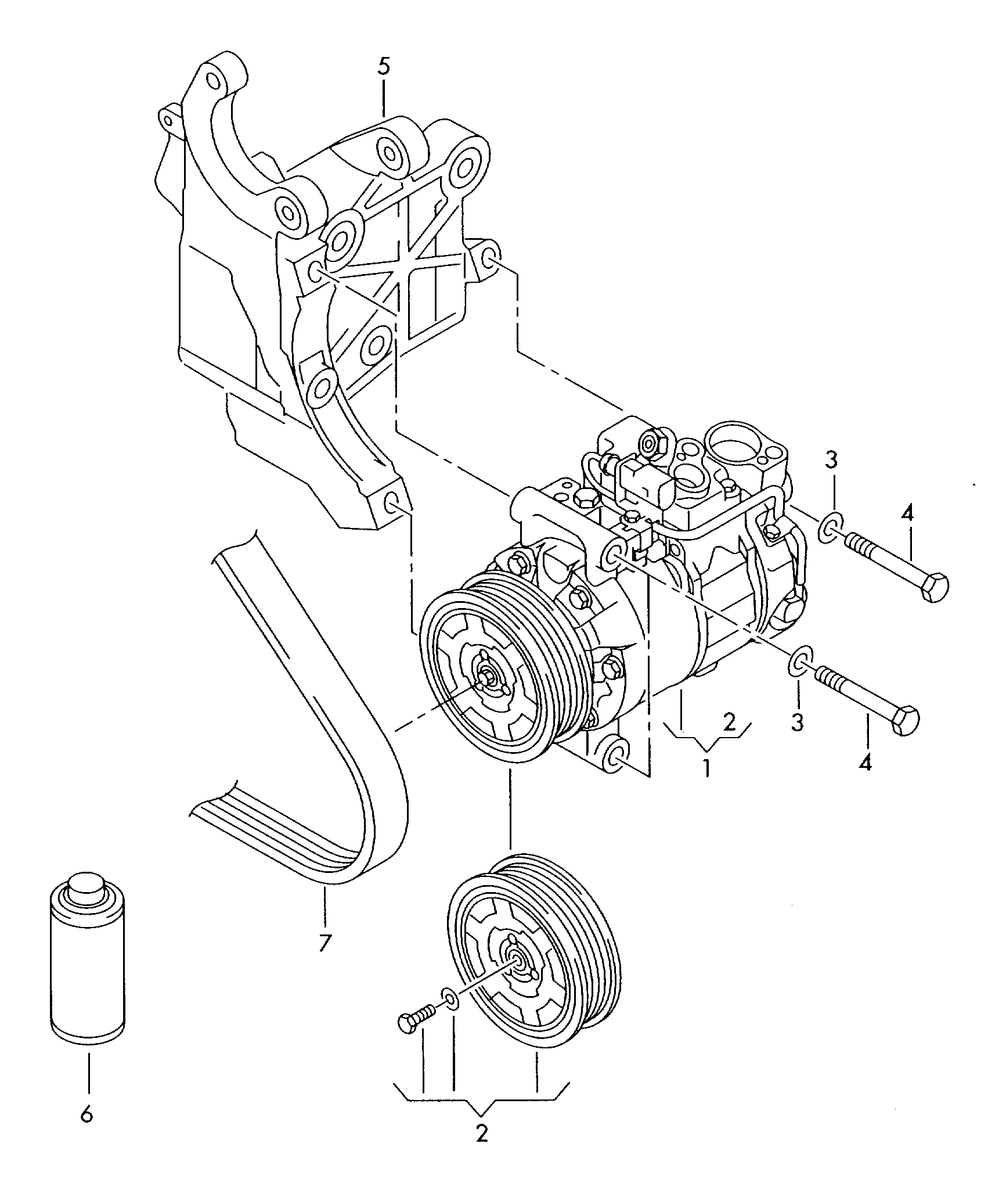 Seat 4F0260805AJ - Компрессор кондиционера parts5.com