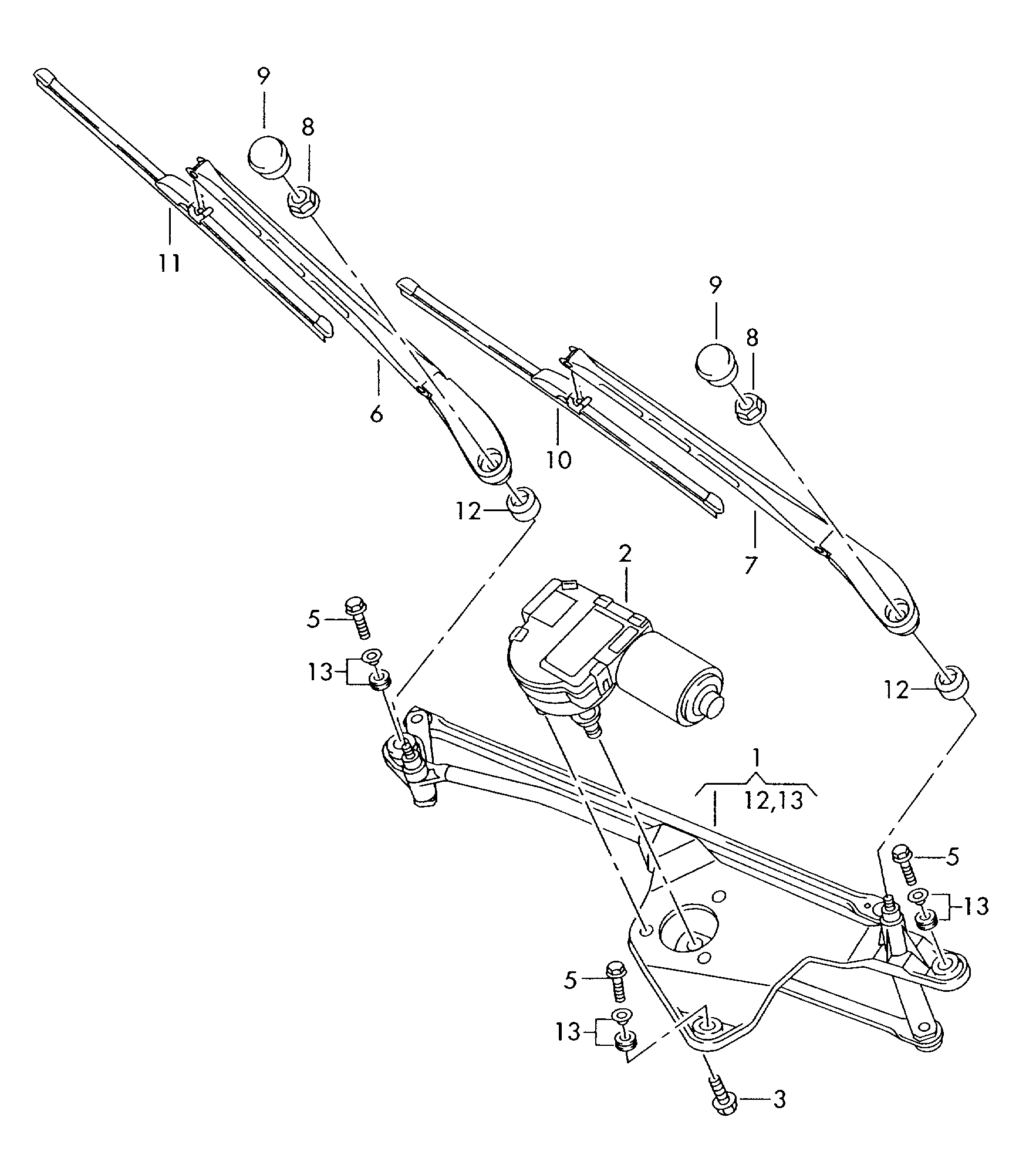 VW 4E1 955 425 D - Щетка стеклоочистителя parts5.com