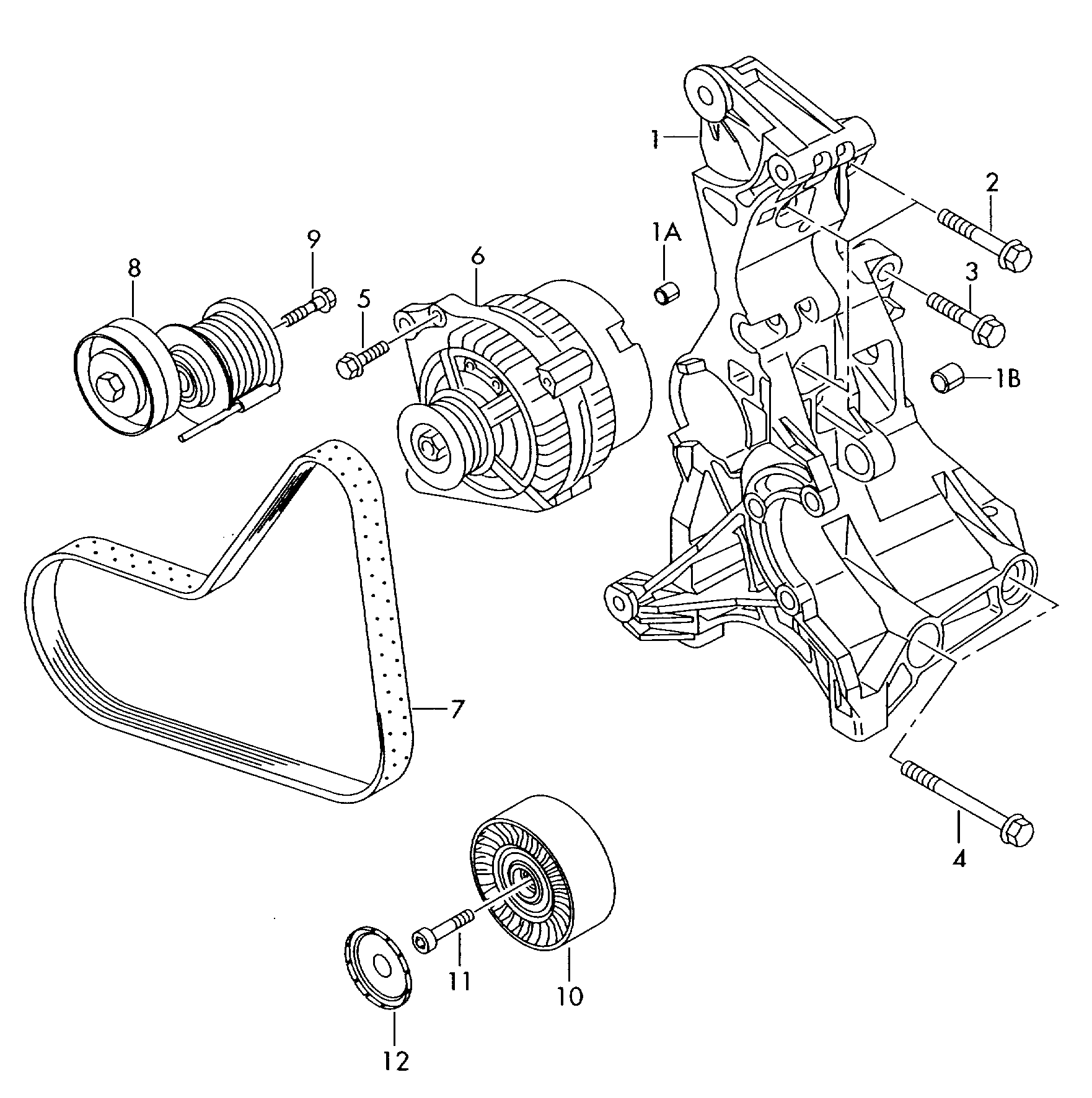 VW 038 903 315 AM - Натяжитель, поликлиновый ремень parts5.com