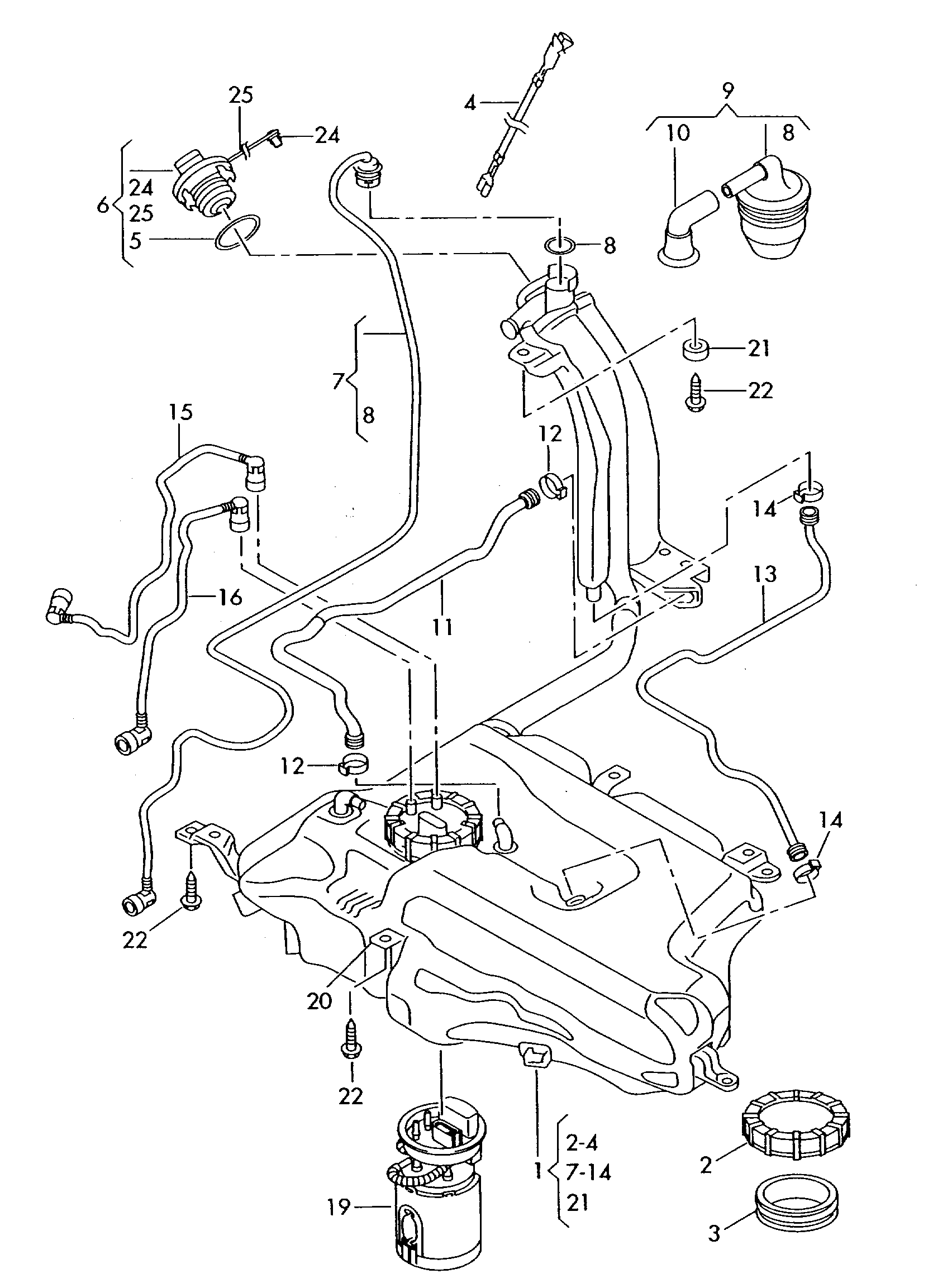 AUDI 8E0201550F - Крышка, топливный бак parts5.com