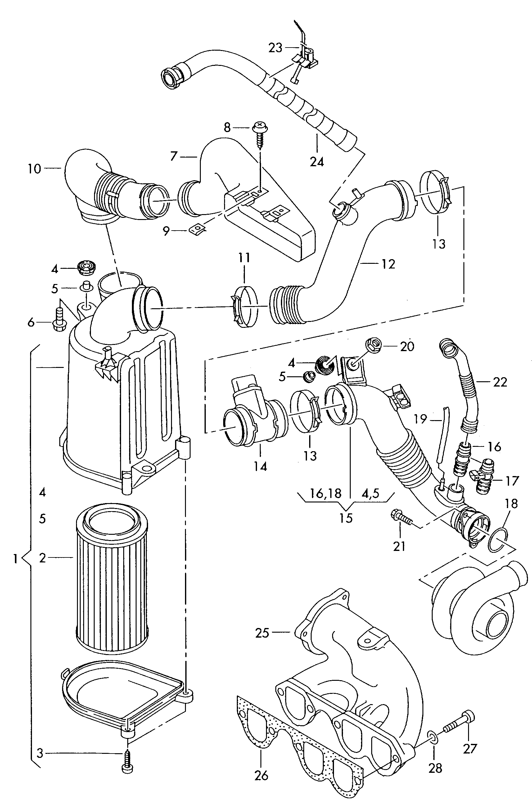 VAG 8Z0 129 607C - Воздушный фильтр parts5.com