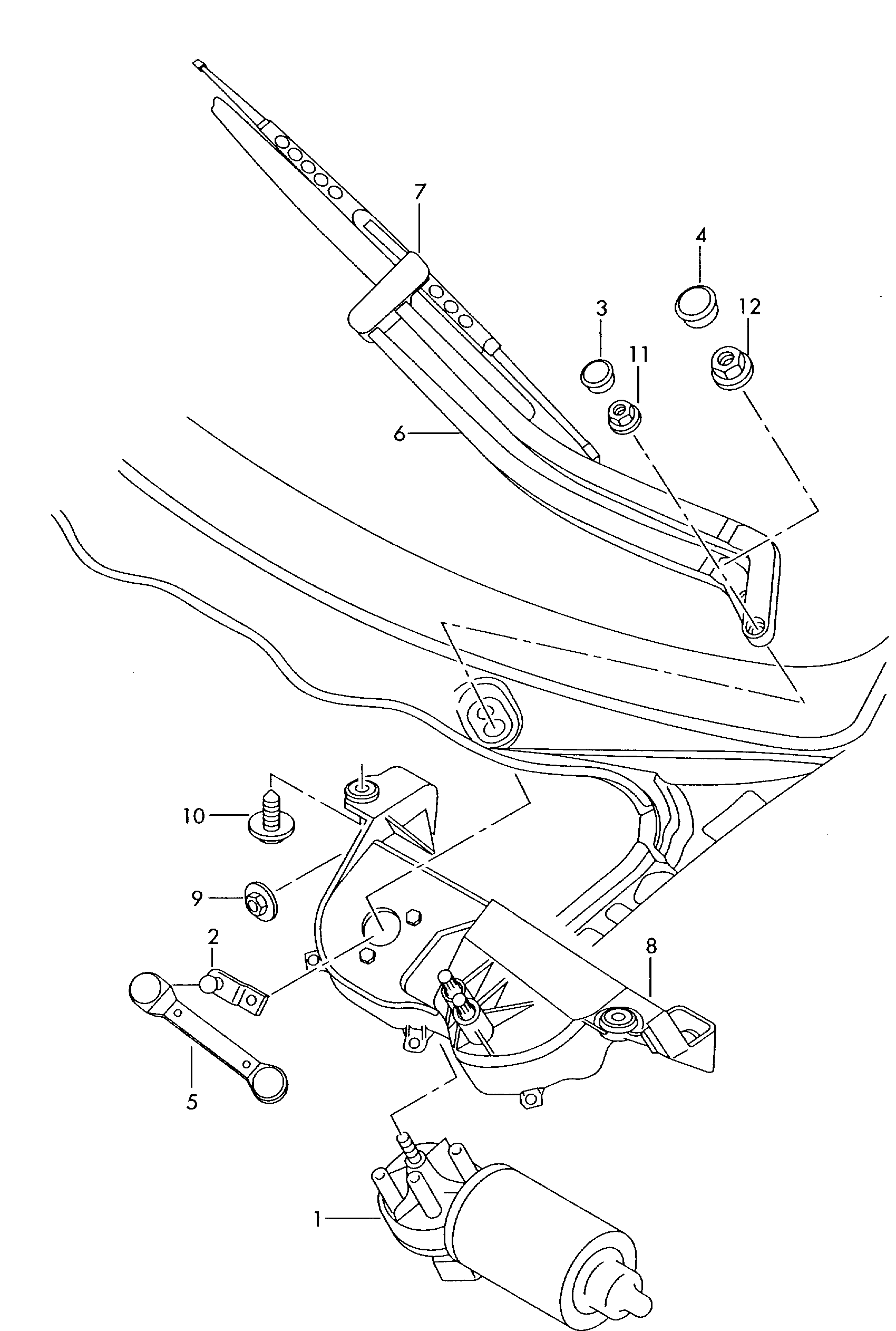 VW 8Z1 955 425 F - Щетка стеклоочистителя parts5.com