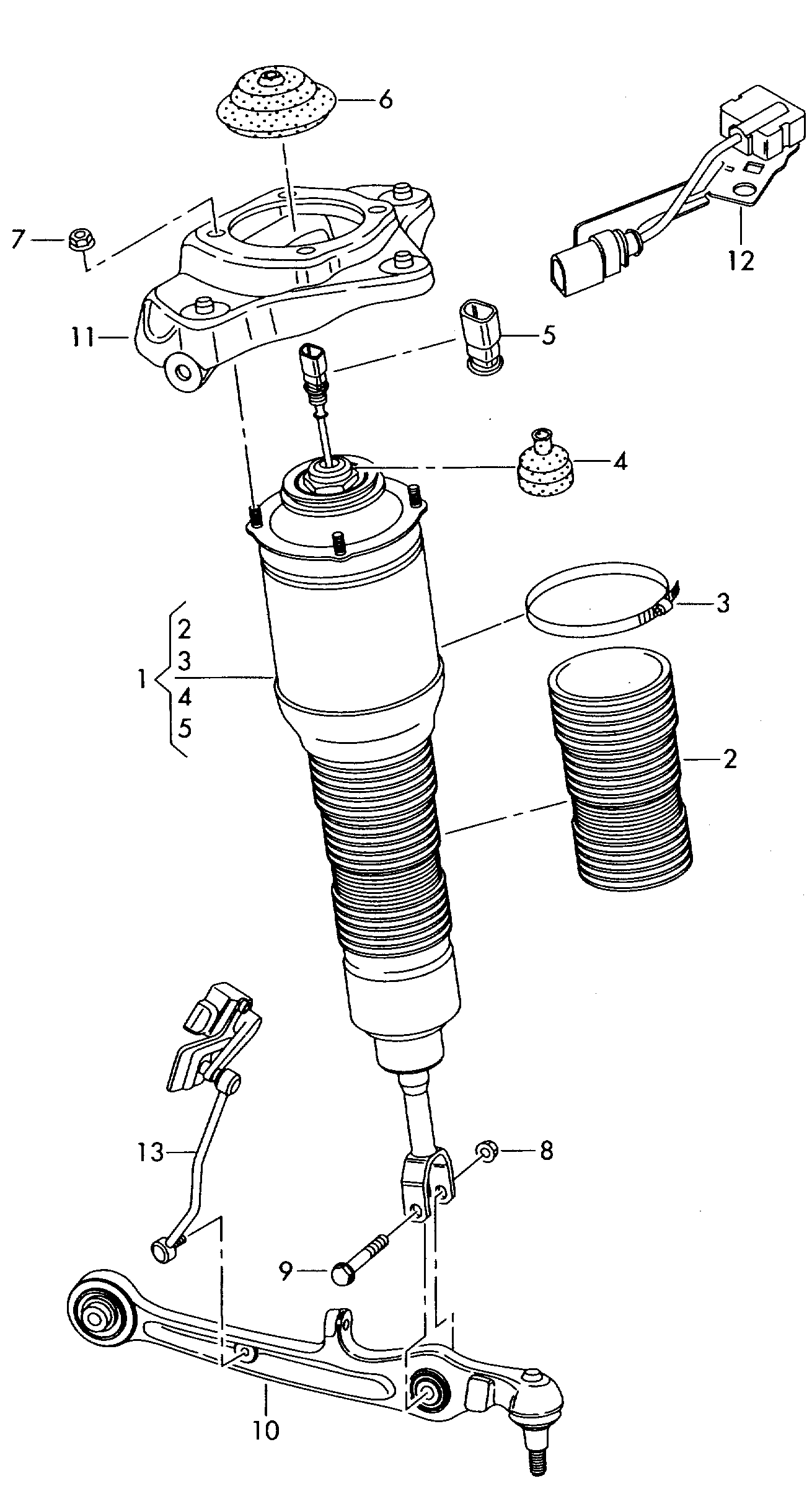 AUDI 4E0616039AF - Опора пневматической рессоры parts5.com