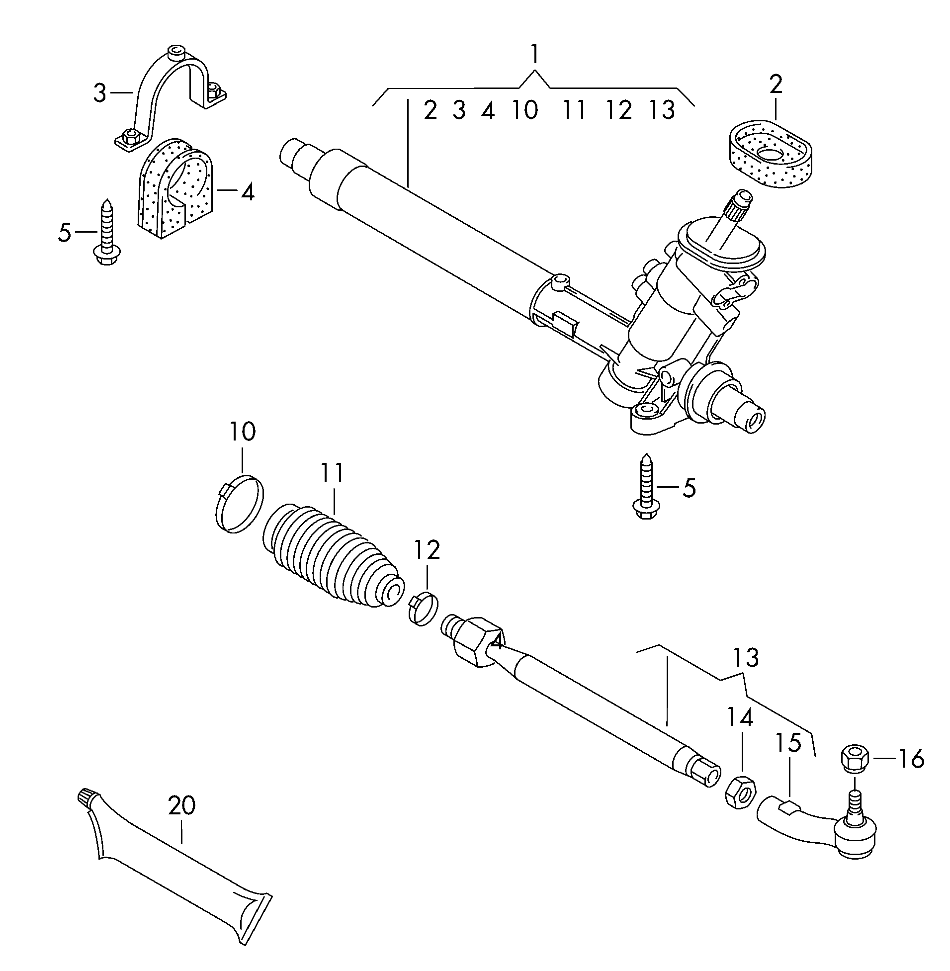 VW 6R0423803D - Осевой шарнир, рулевая тяга parts5.com