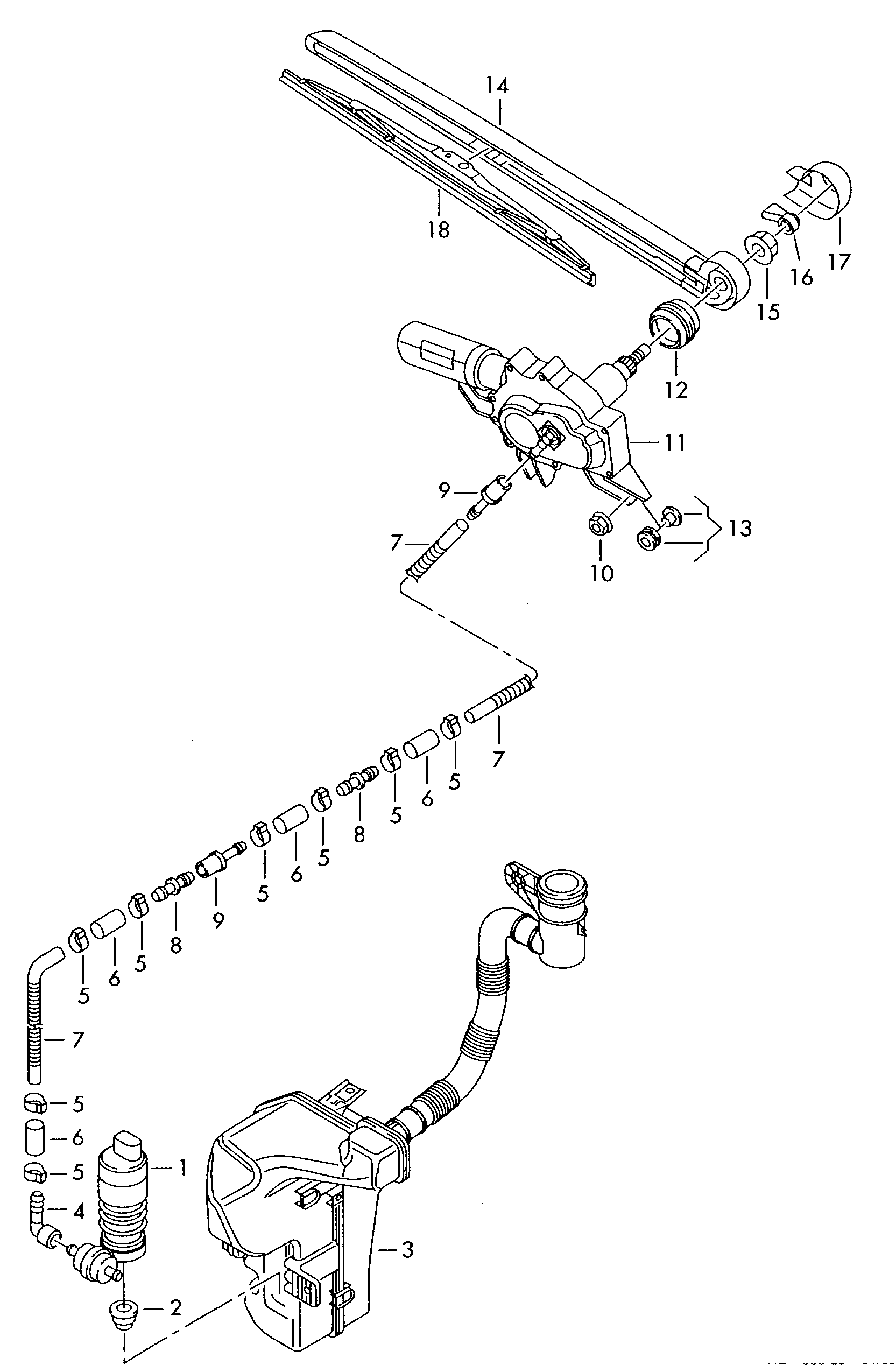 VAG 8X4955425 - Щетка стеклоочистителя parts5.com