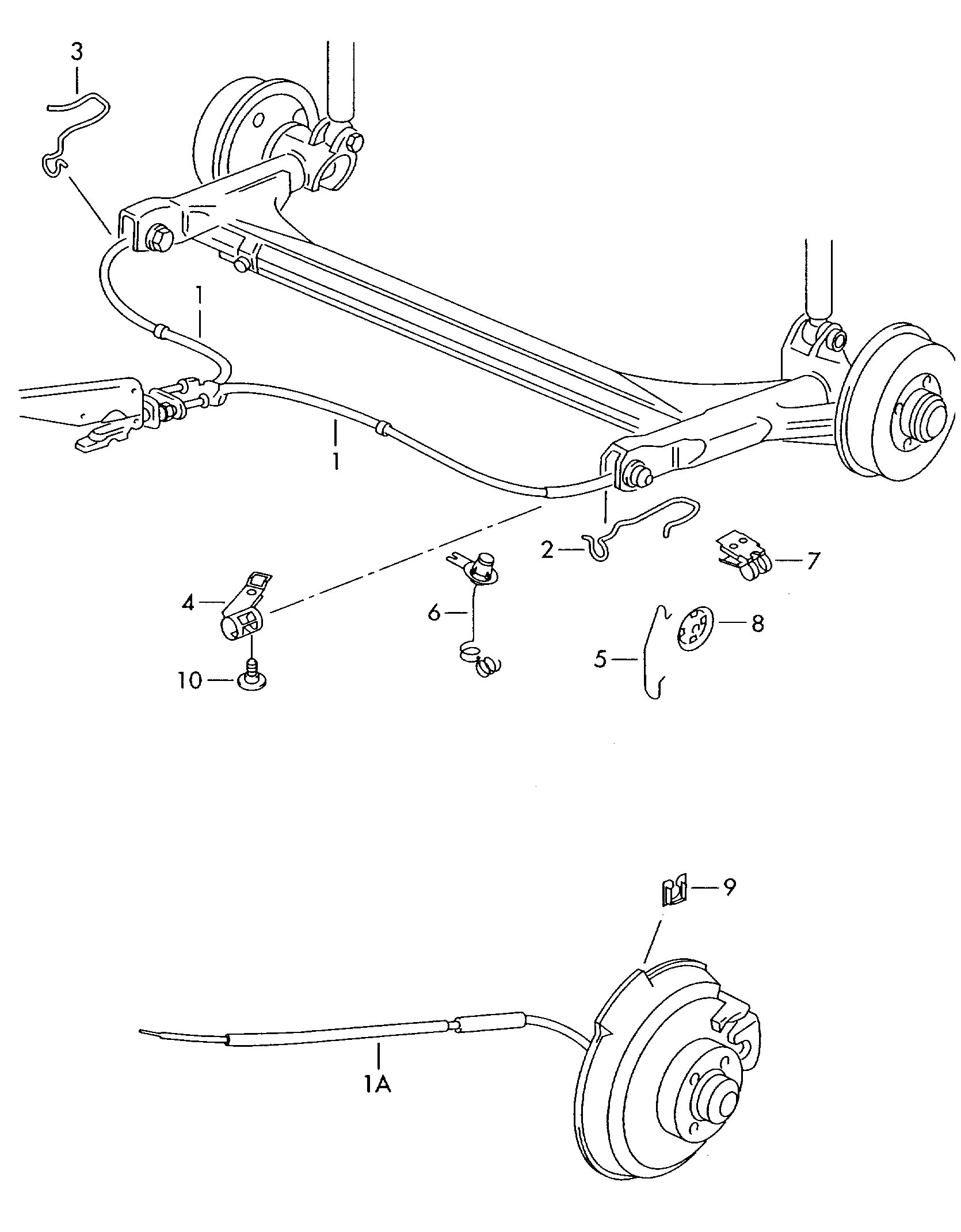 Seat 6R0 609 721 C - Тросик, cтояночный тормоз parts5.com