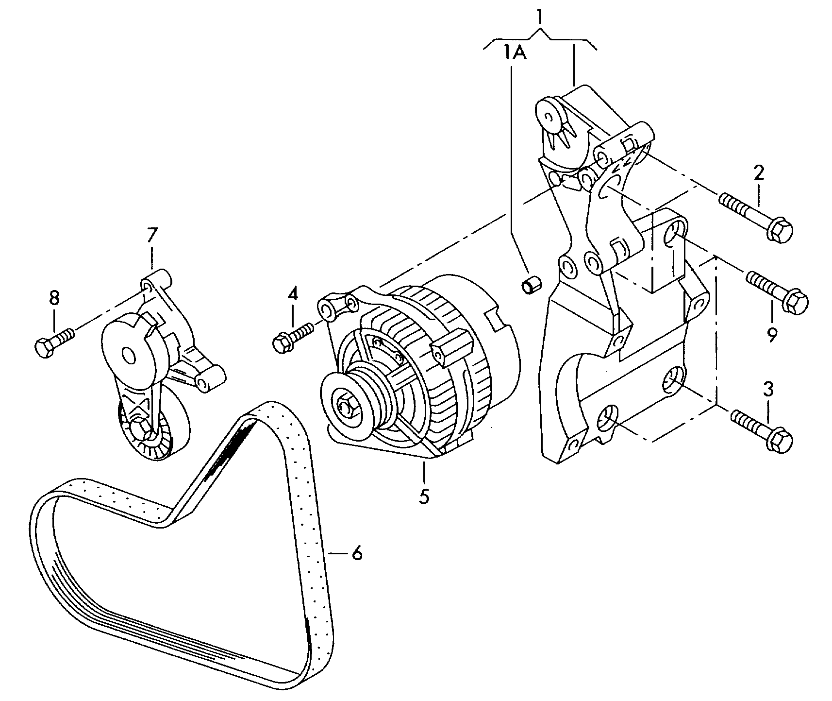 VAG 03G 109 244 A - Deflection / Guide Pulley, timing belt parts5.com