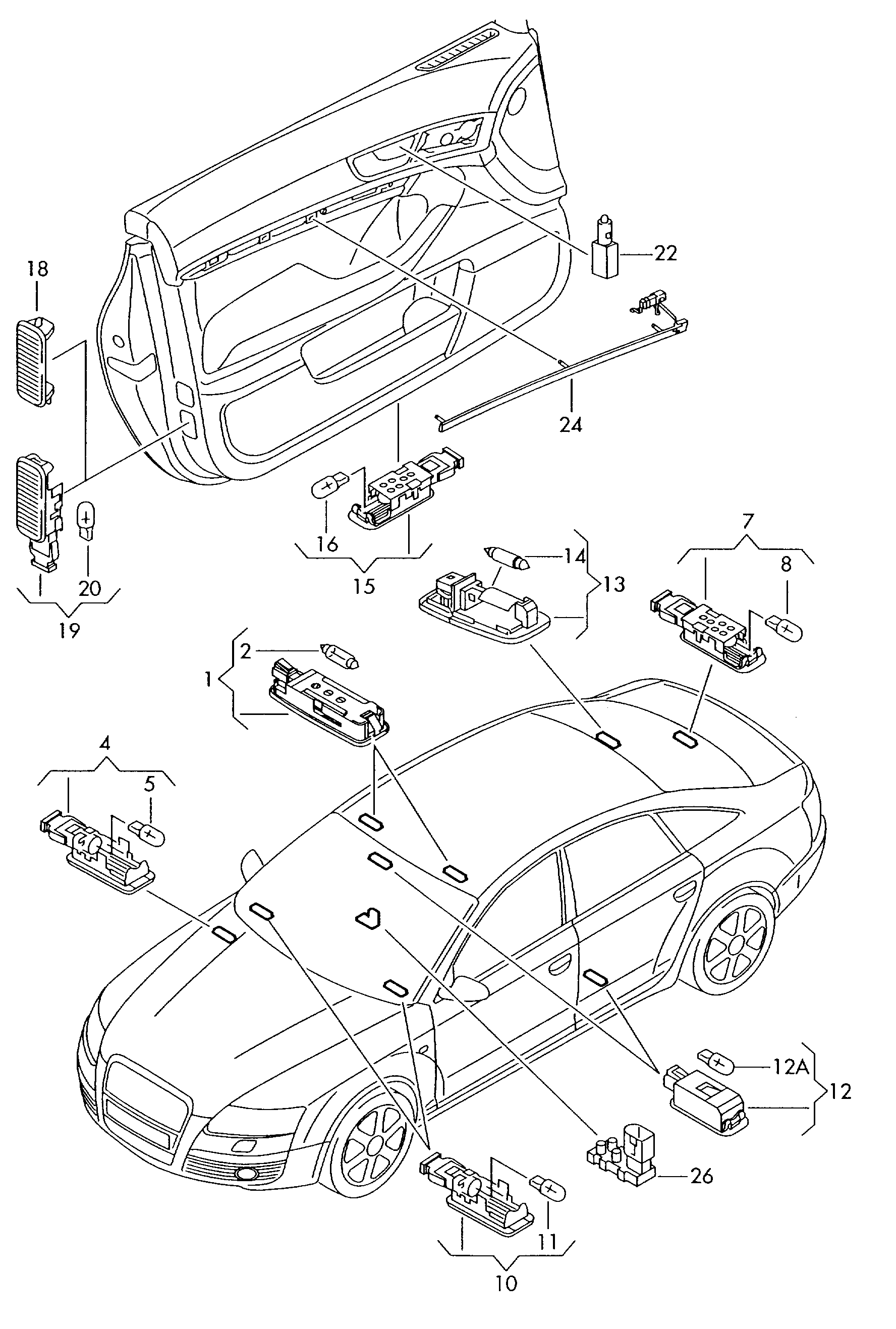 VAG 8D0947415 - Лампа накаливания parts5.com