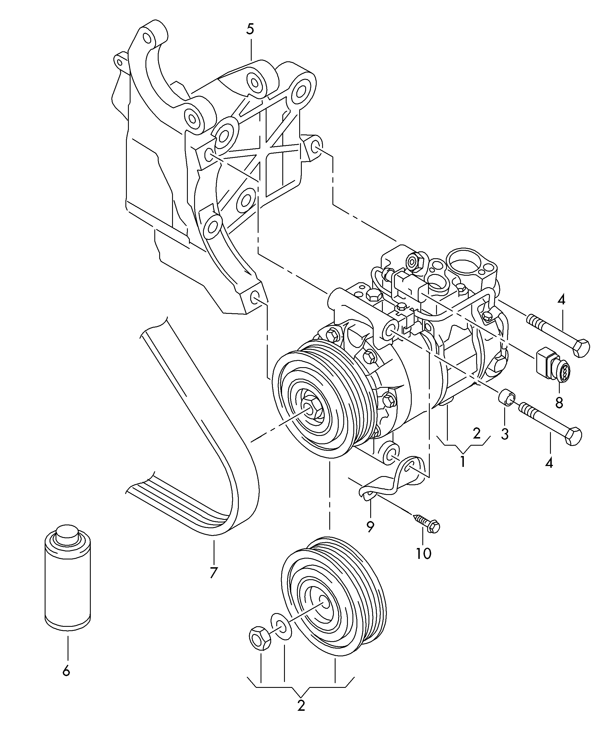 VAG 8K0260805P - Компрессор кондиционера parts5.com