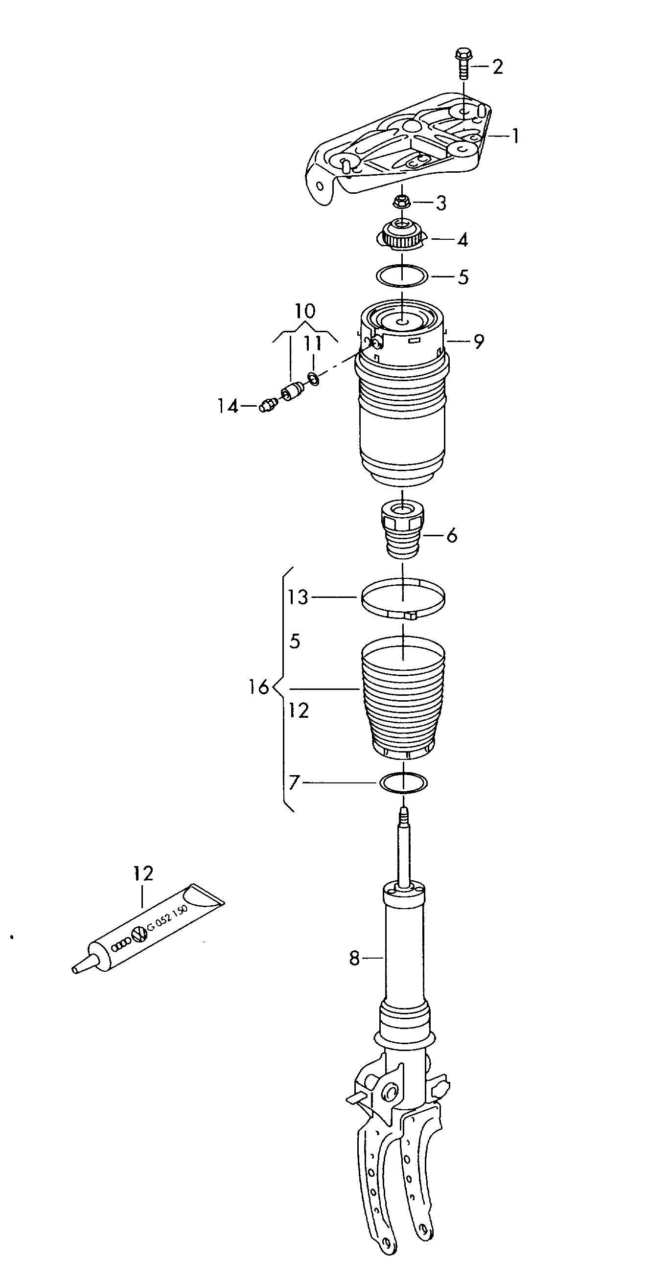 VAG 7L8 413 031 H - Амортизатор parts5.com