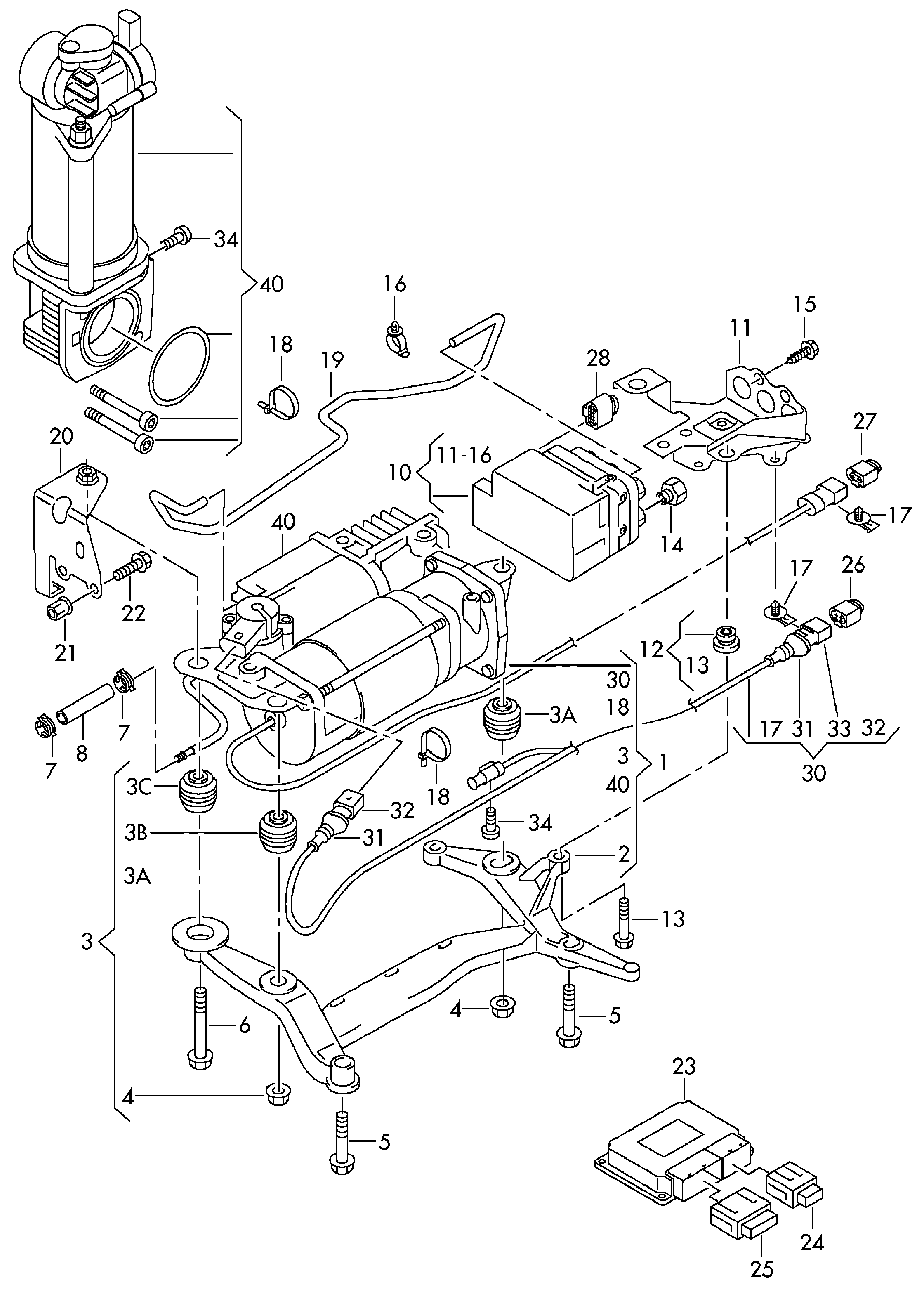 VW 4L0 698 007 A - Компрессор, пневматическая система parts5.com