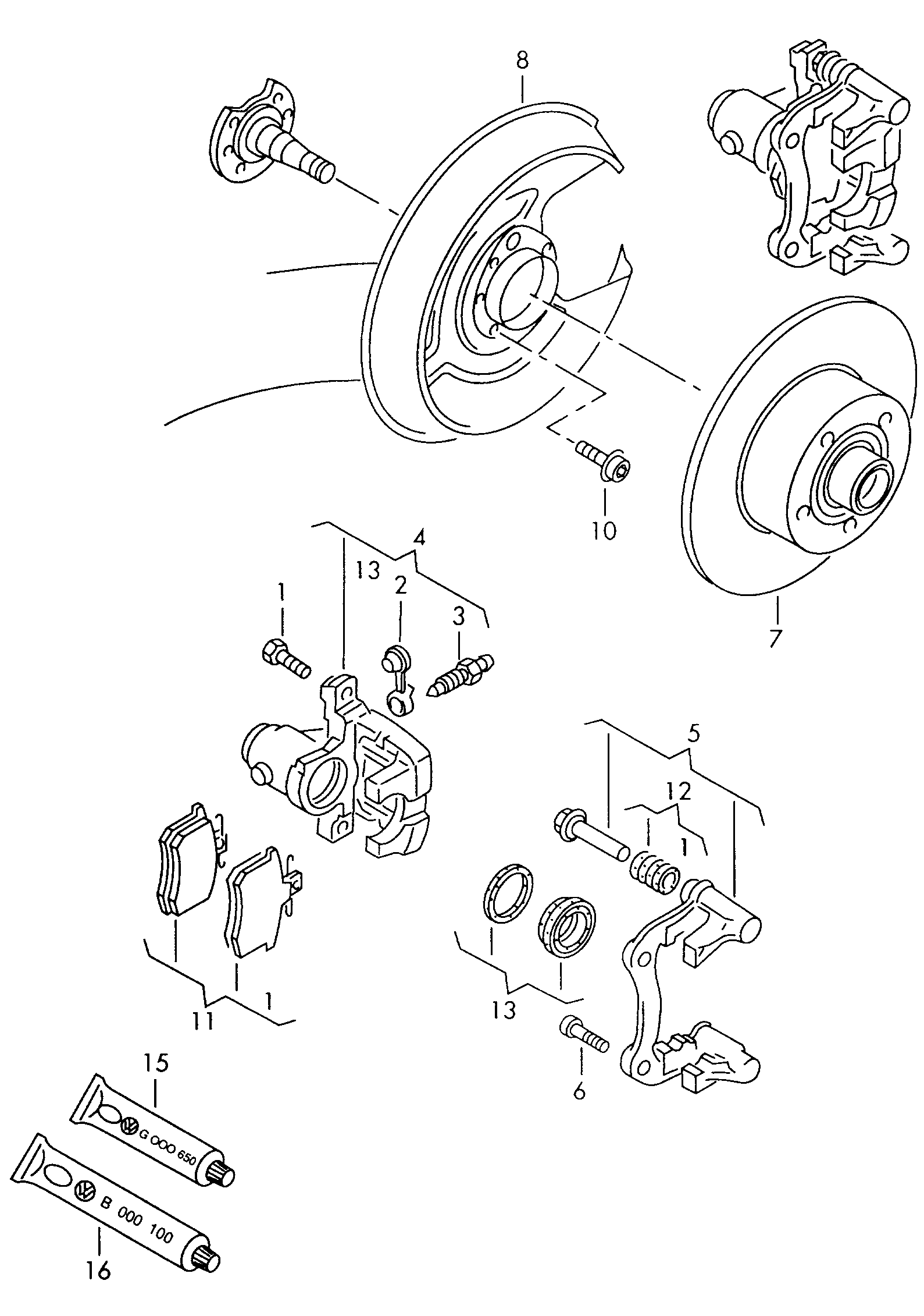 VW 8E0 615 423 - Тормозной суппорт parts5.com