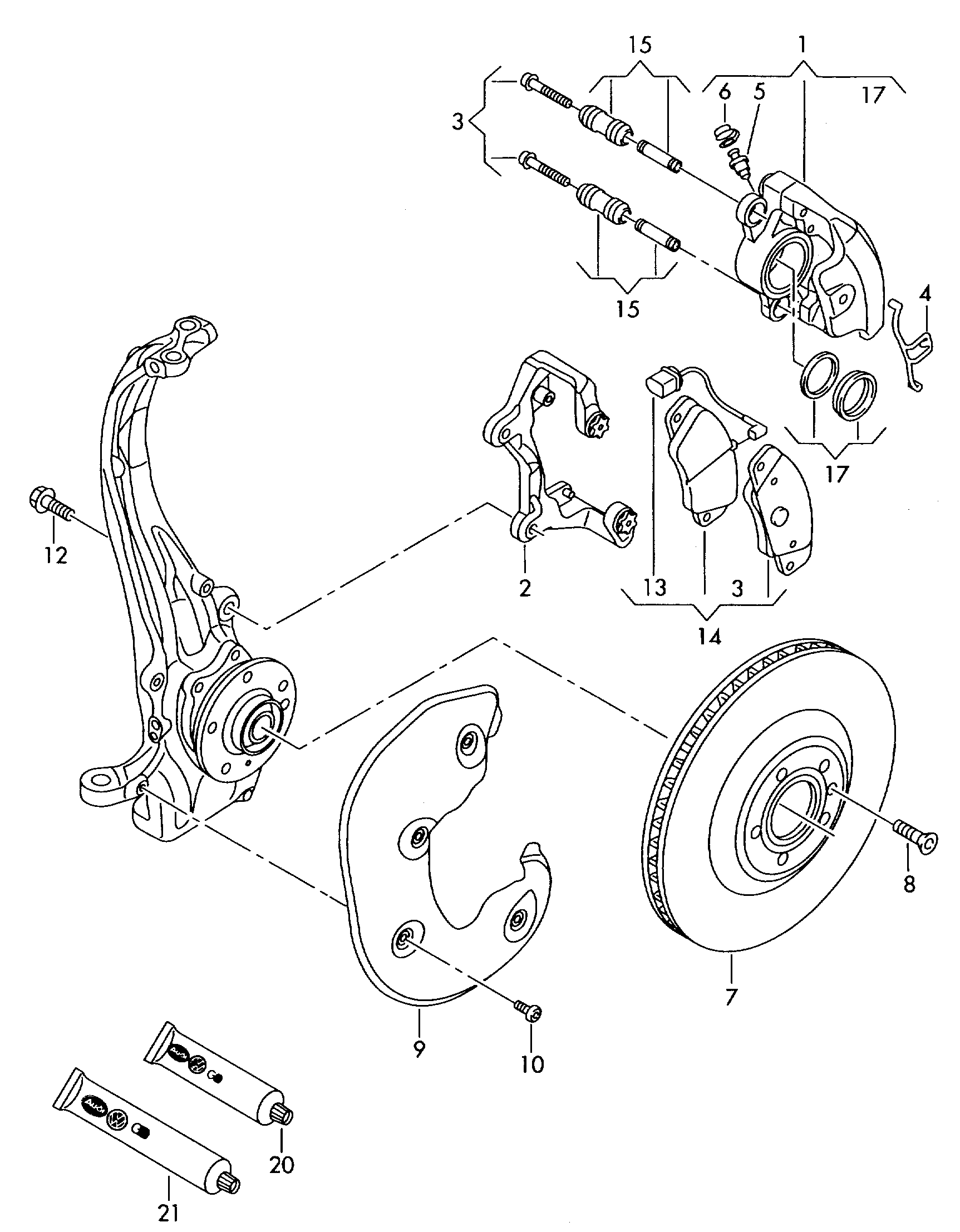 VAG 4G0 698 151 AA - Тормозные колодки, дисковые, комплект parts5.com