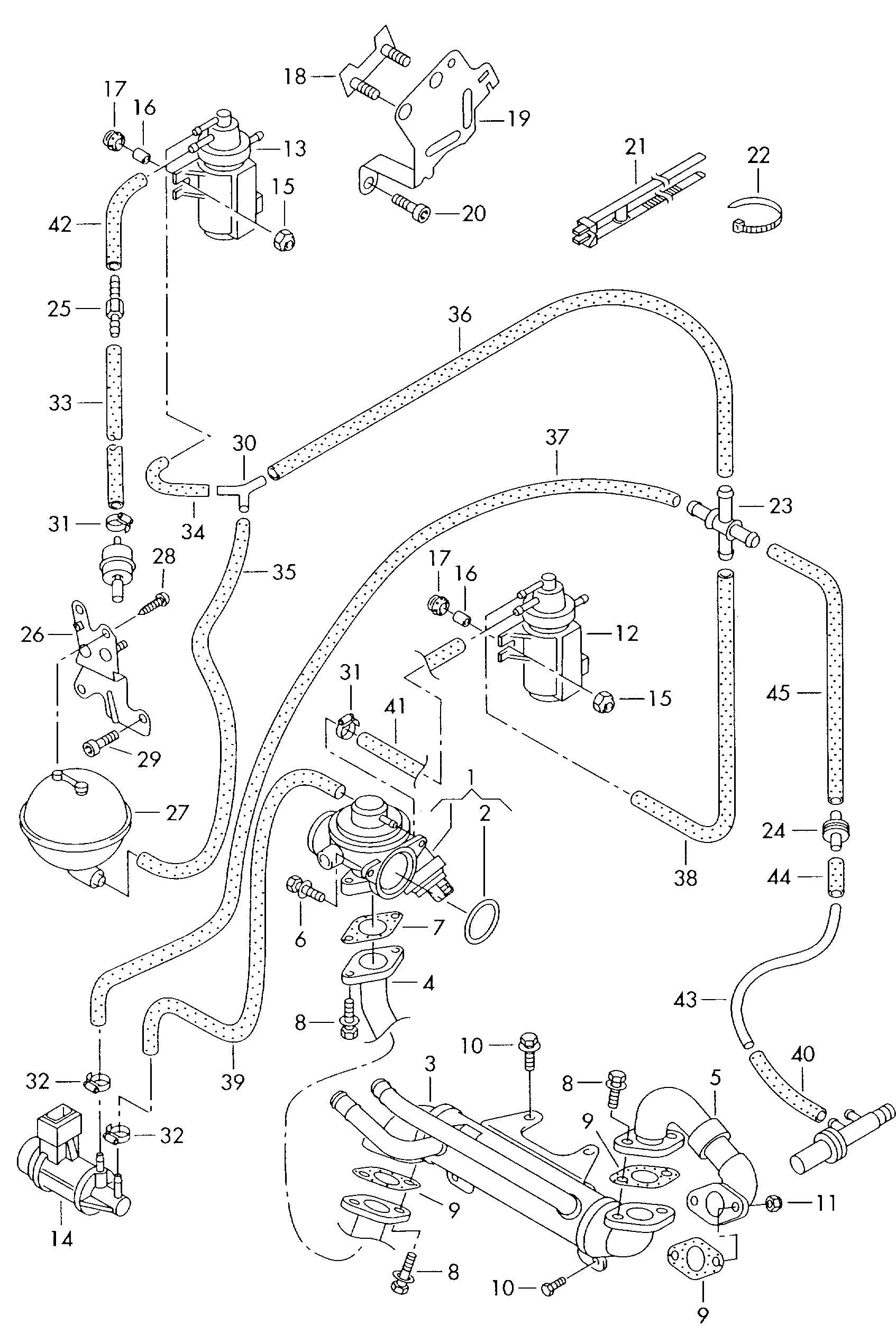 VW N  90927302 - Комплект прокладок, AGR-система parts5.com