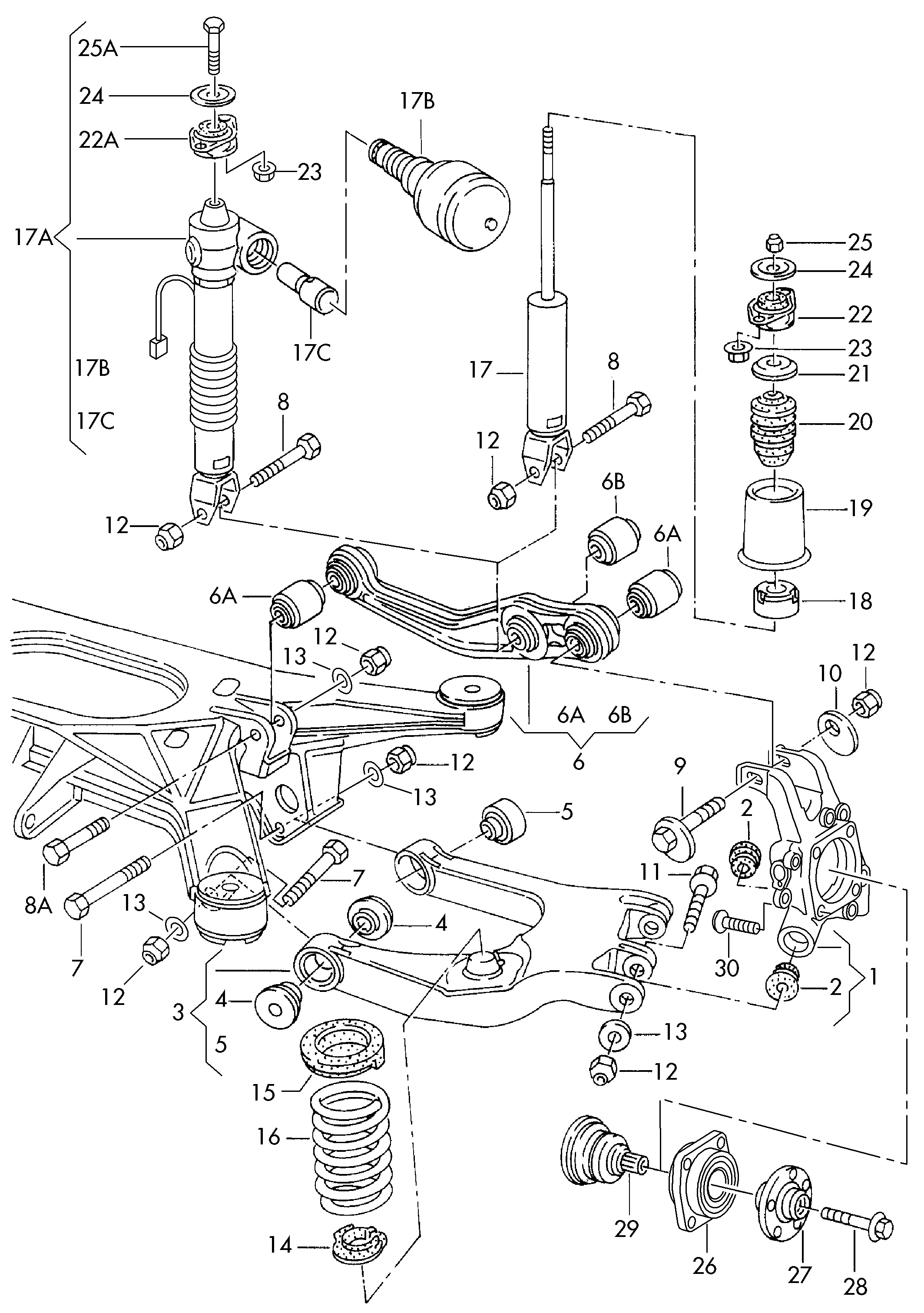 VAG 4D0505203G - Сайлентблок, рычаг подвески колеса parts5.com