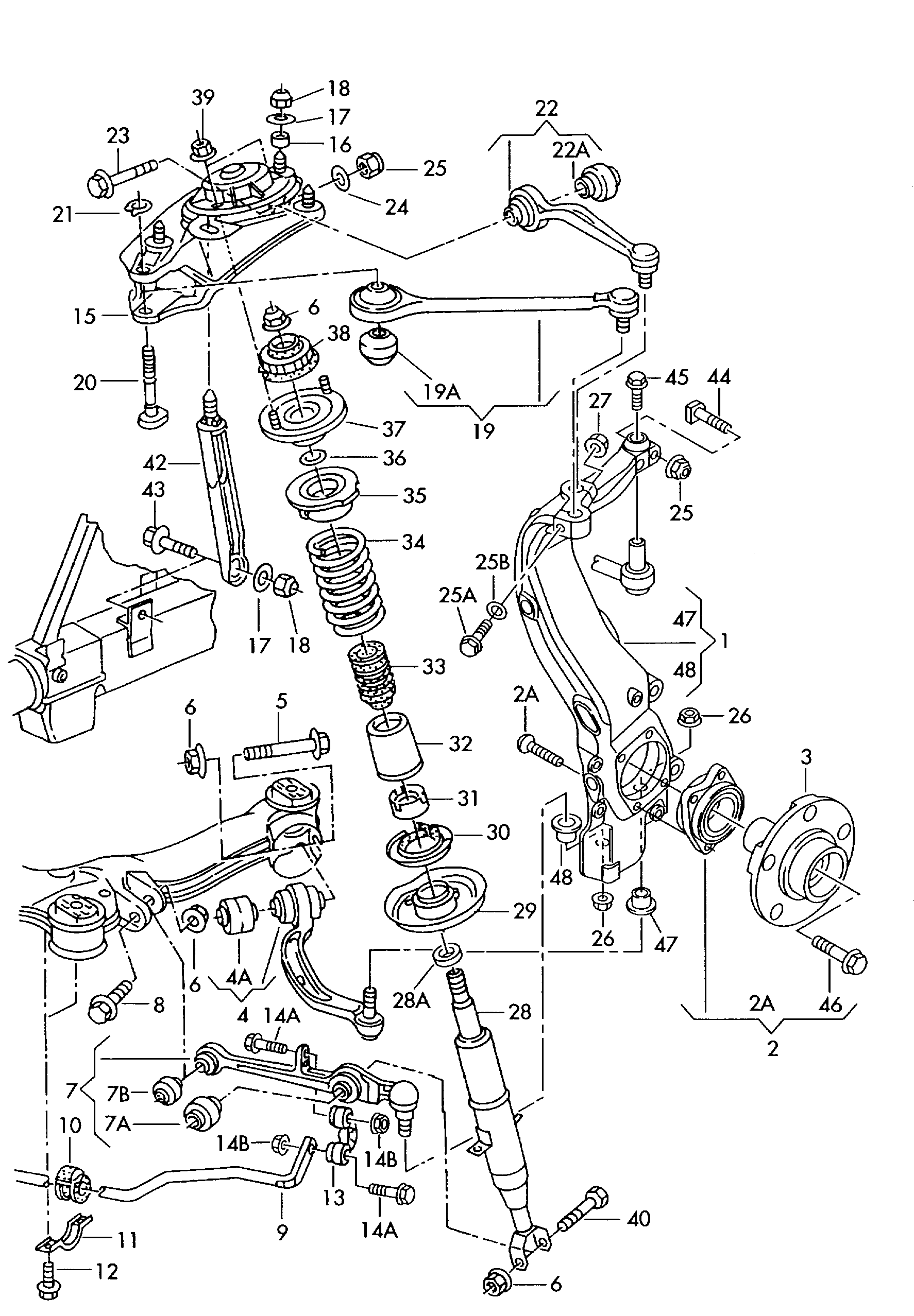 Seat 4D0 407 181 H - Сайлентблок, рычаг подвески колеса parts5.com