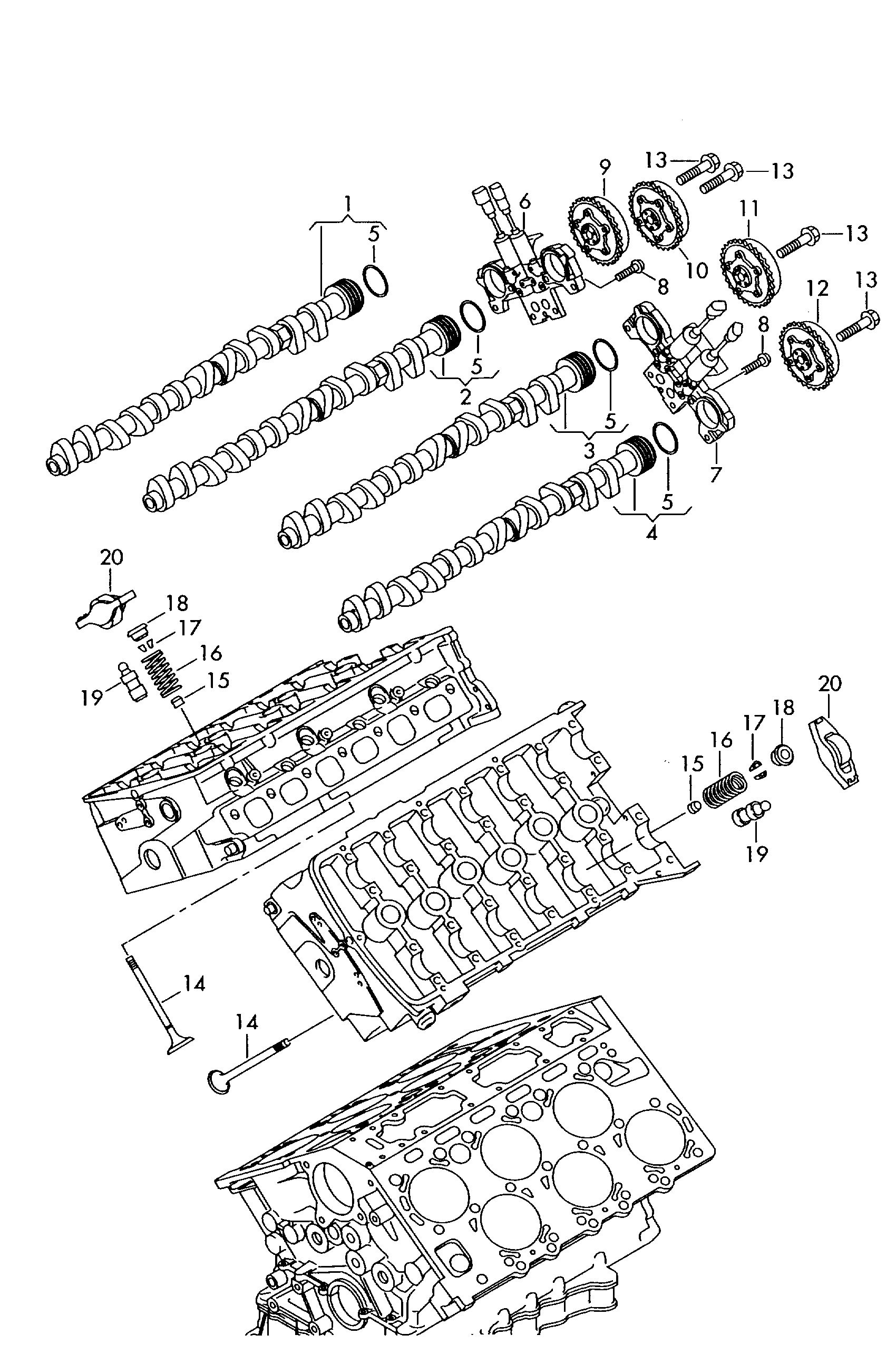 Seat 022 109 423 B - Толкатель, гидрокомпенсатор parts5.com