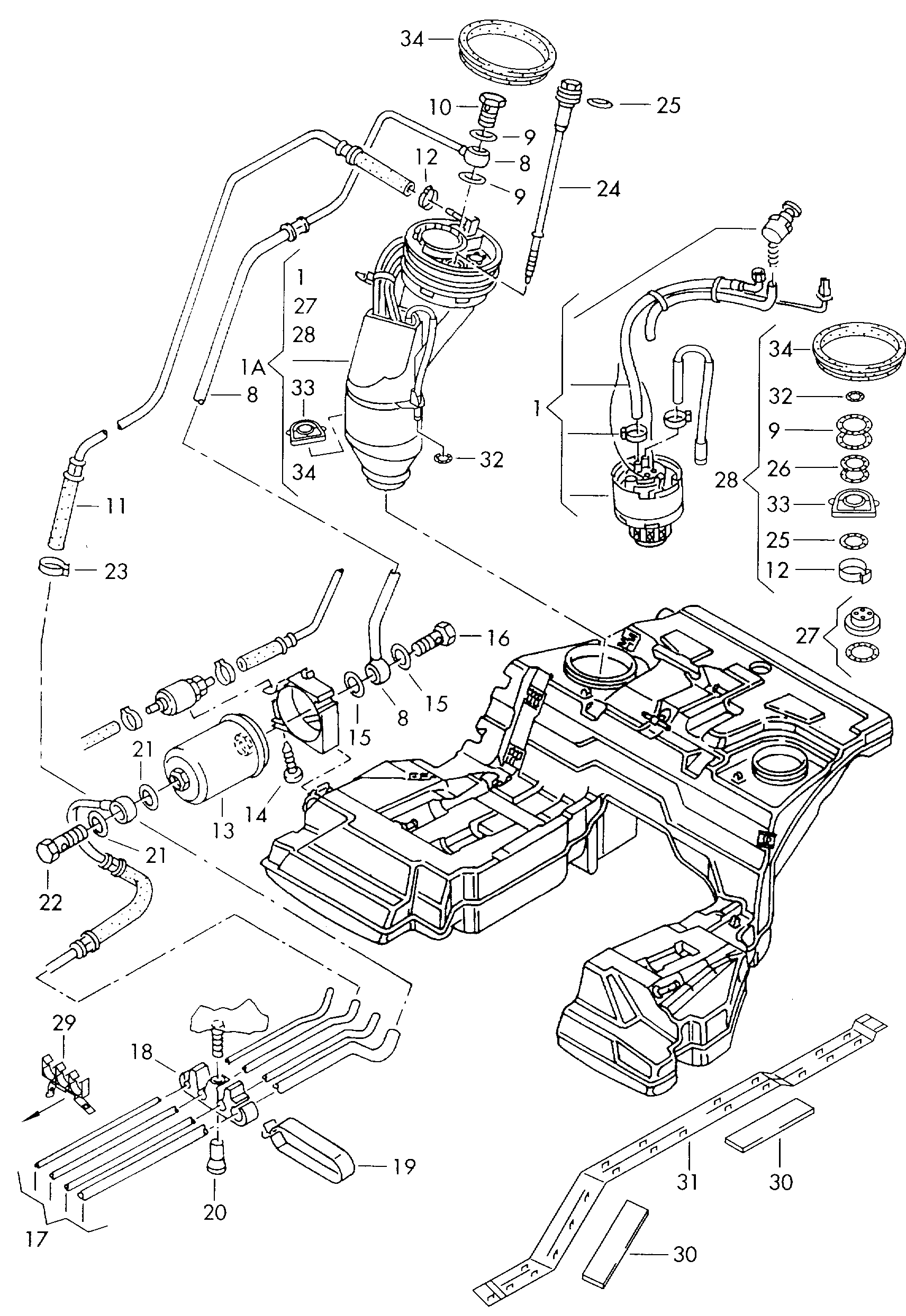 Skoda 4D0298087B - Топливный насос parts5.com