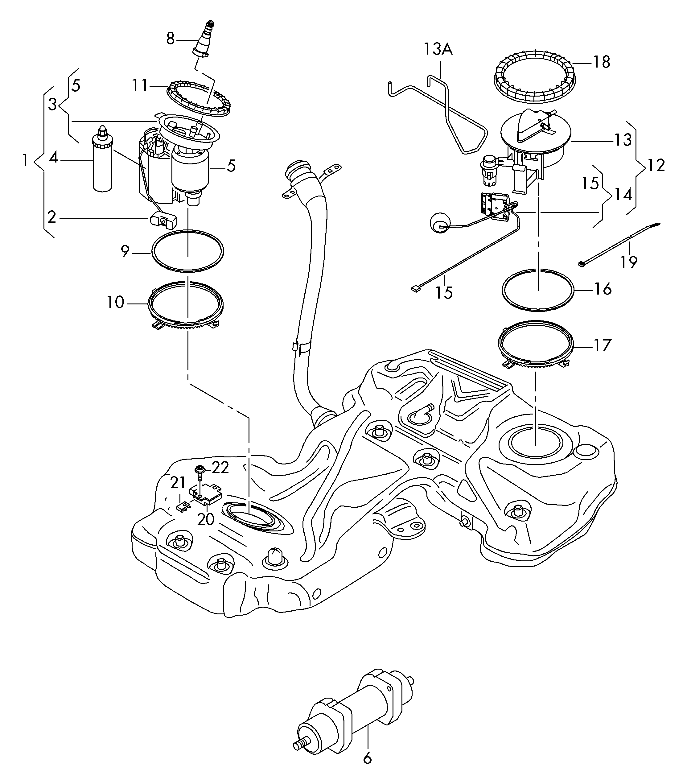 VW 4F0 919 133 B - Прокладка, датчик уровня топлива parts5.com