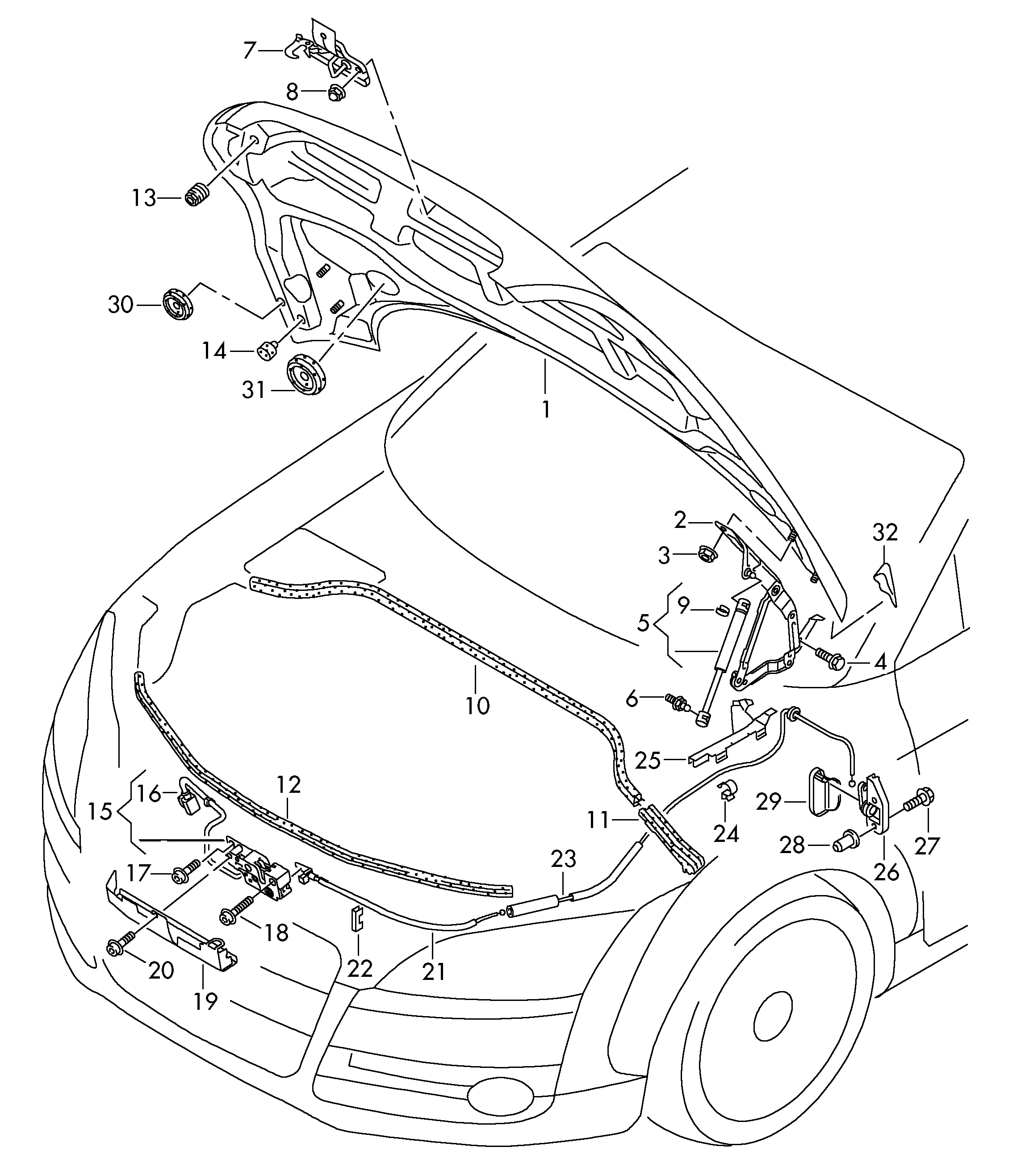 VW N  91048101 - Супорт радиатора, передняя планка parts5.com