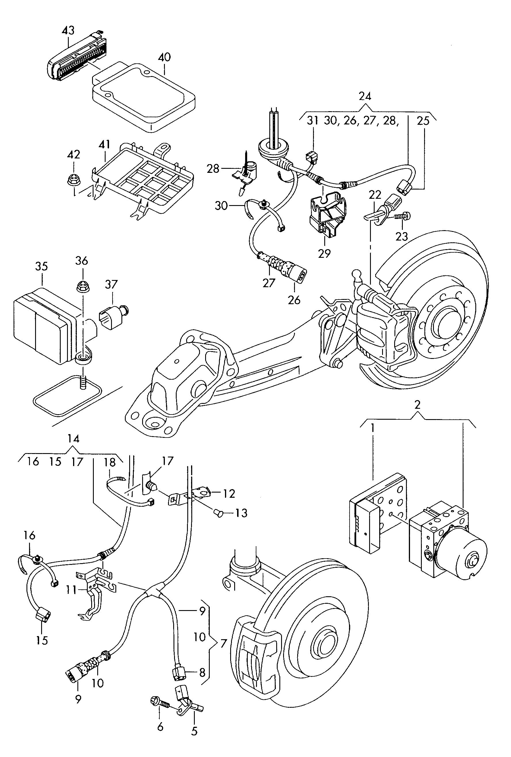 VW (FAW) 7H0927803 - Датчик ABS, частота вращения колеса parts5.com